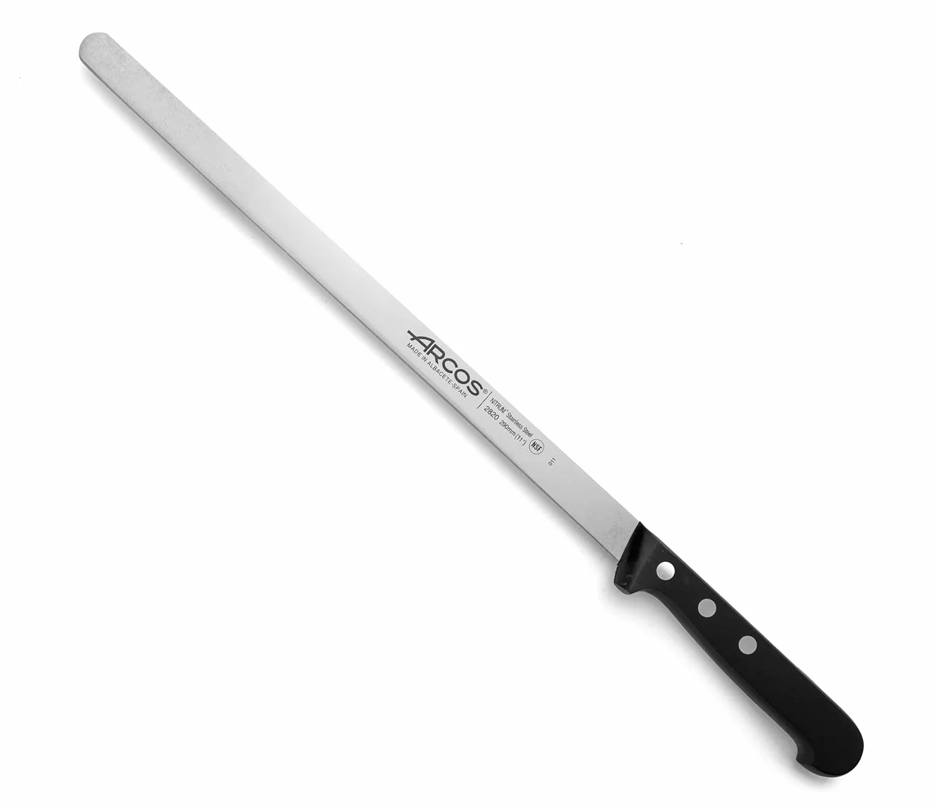 Arcos Seria Universal nóż do krojenia szynki stal szlachetna nitrowa 290 mm uchwyt POM czarny