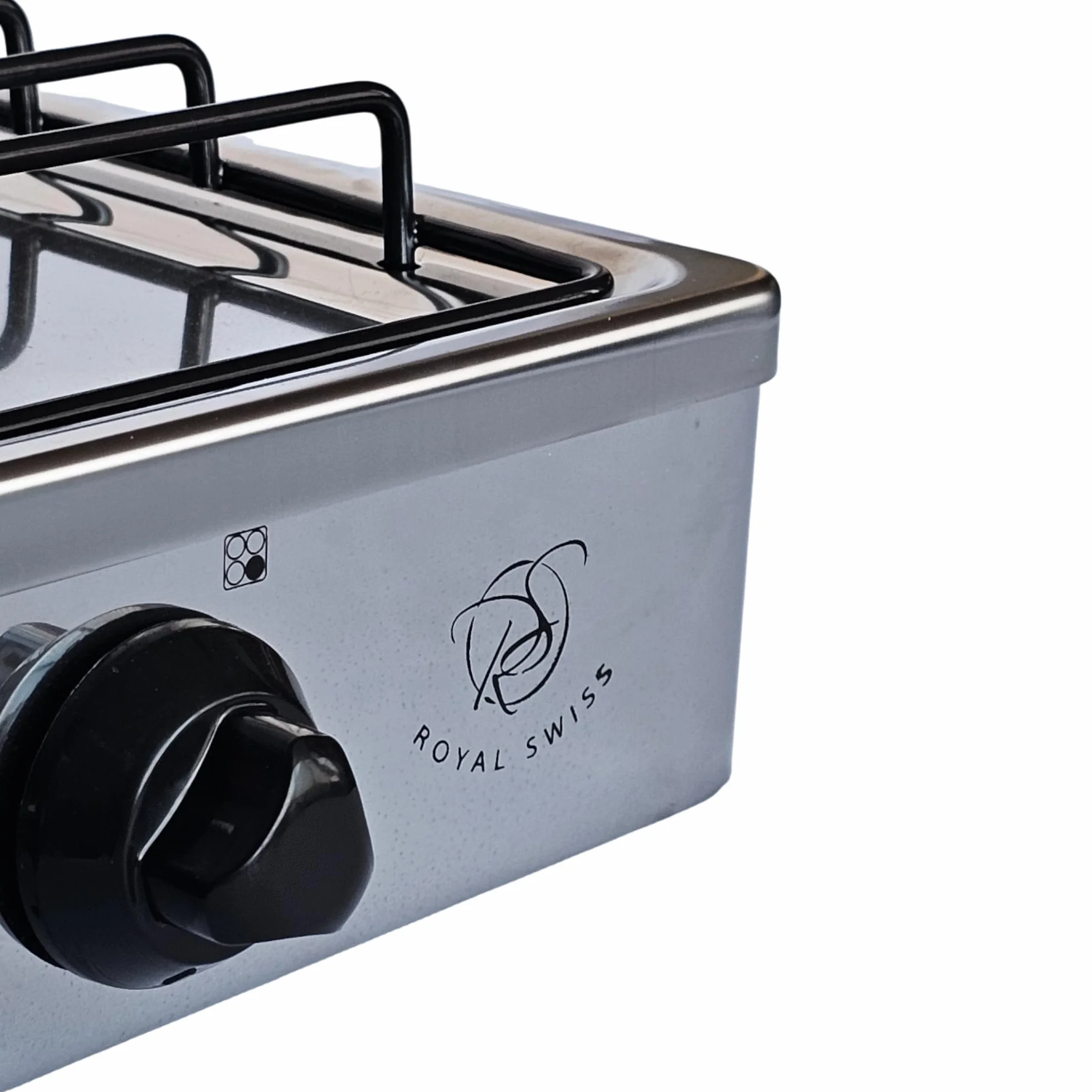 Royal Swiss Kuchenka gazowa 4 palniki 2,2 kW LPG przenośna metalowa obudowa zapłon