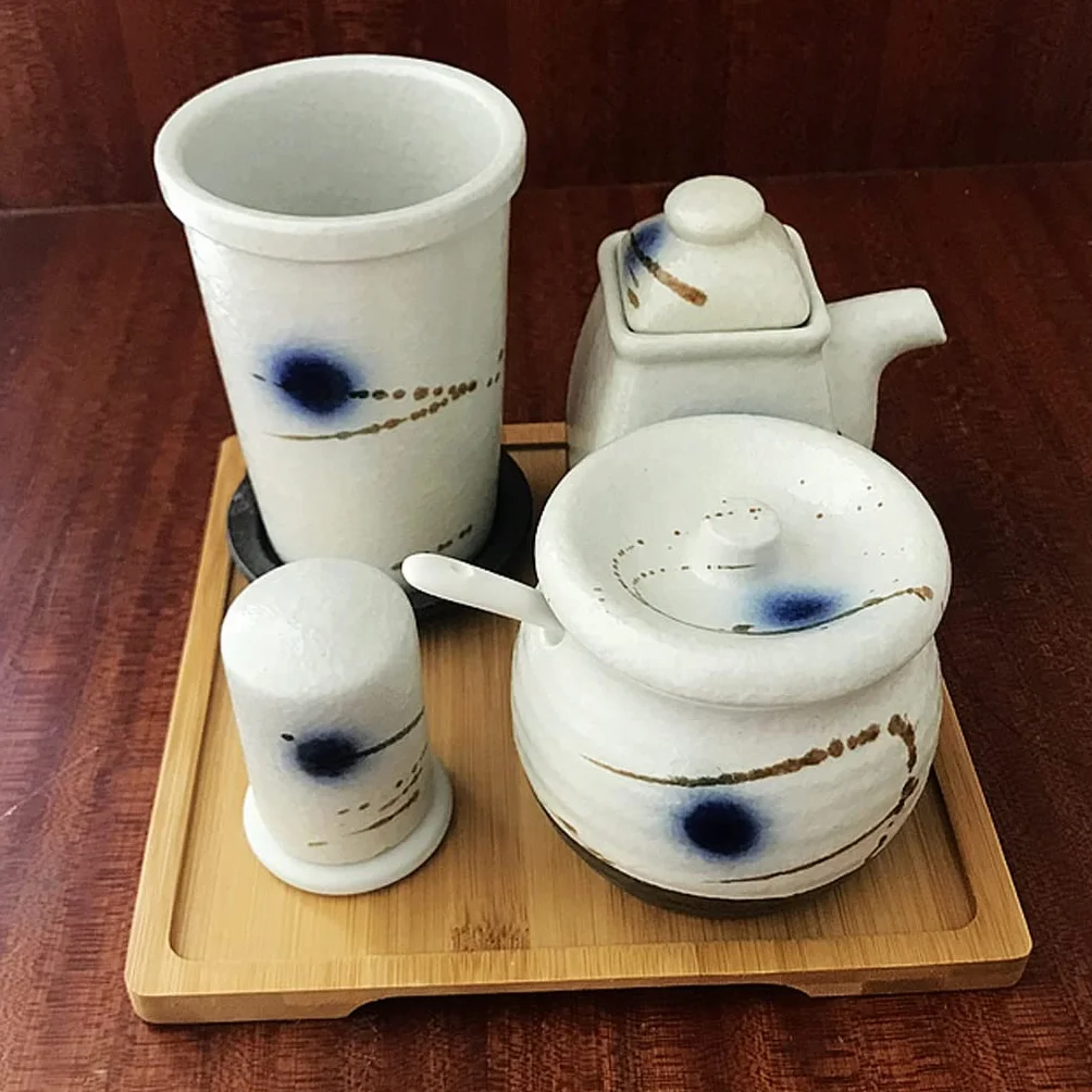 Pudełko na przyprawy Japoński ceramiczny słoik chili butelka pieprzu sushi zestaw słoik na przyprawy sól słoik na sól słodko-kwaśny garnek na sos sojowy słoik na cukier pojemnik do przechowywania