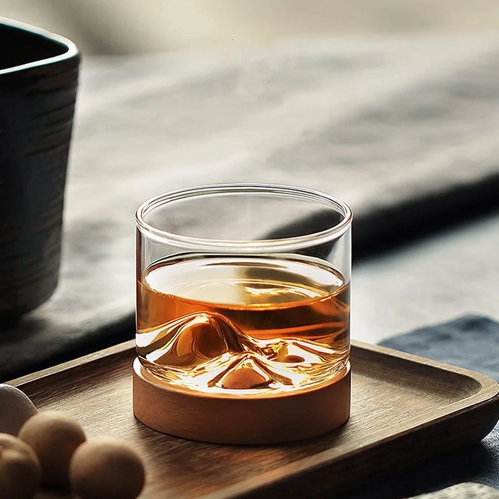 Szklanki Whisky Glass 4 Oz (około 120 ml) Bardzo odpowiedni do restauracji, barów, imprez i okularów wódki Przezroczysty Picie Szkło Szkło-Whisky Szklanki do wody Szklanka barowa (Color : B)