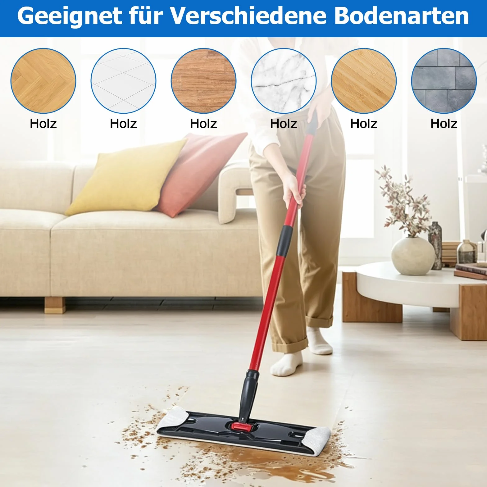 Pokrowce zamienne z mikrofibry do Vileda H2Pro i O-Cedar, 6 sztuk, uniwersalne do twardych podłóg