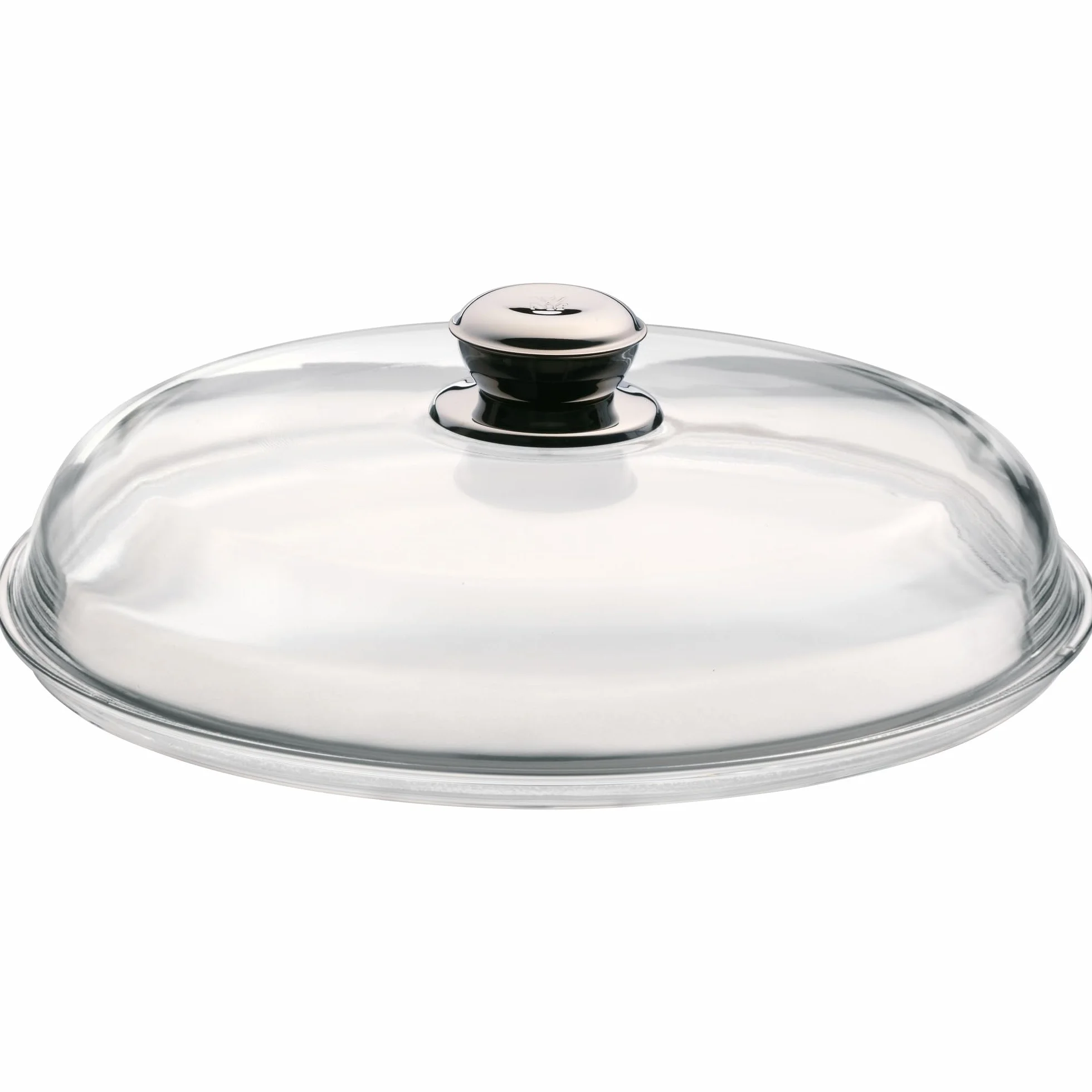 WMF Patelnia do piekarnika Jumbo ze szklaną pokrywką, 32 cm, srebrna