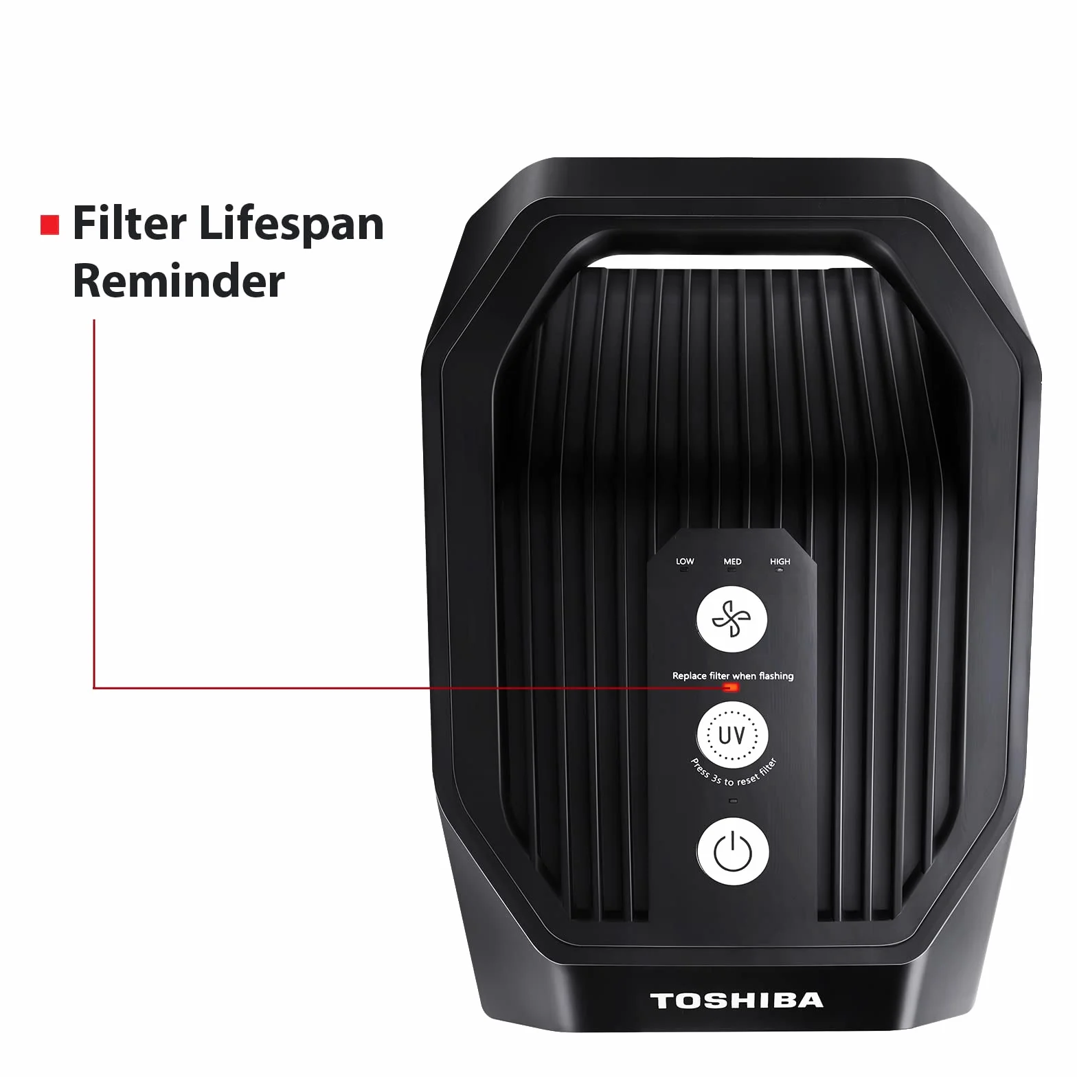 Toshiba True Hepa Oczyszczacz Powietrza, Czarny, 228 m³/h
