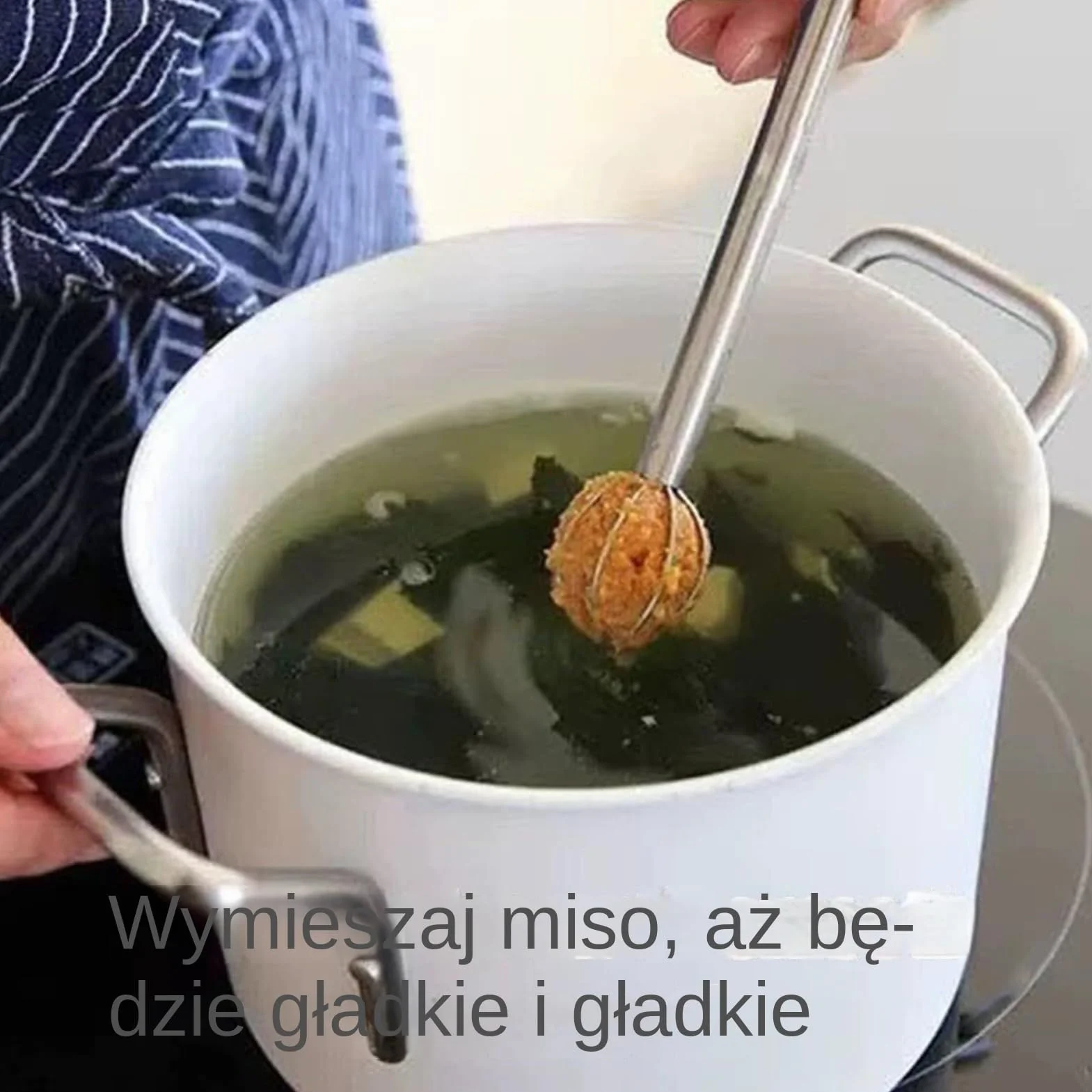 Stal Nierdzewna Trzepaczka | Podwójna Główka Ze Stali Nierdzewnej Miso Muddler | Ergonomiczne Narzędzie Do Mieszania Klasa Spożywcza Do Pieczenia Sosów Sałatek Ciasta Zupy Jaj I Koktajli