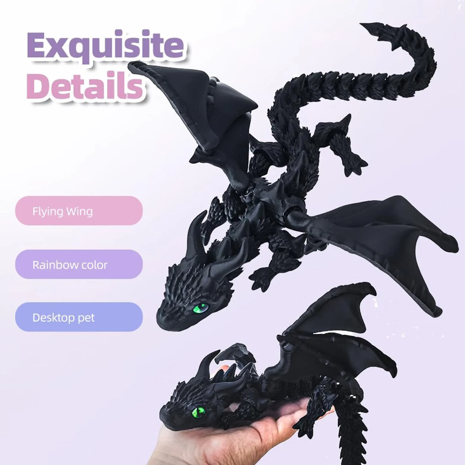 Smok z nadrukiem 3D, 30 cm, tajemnicze, realistyczne figurki smoka dla dzieci i dorosłych, elastyczna dekoracja smoka, zabawka, pomysł na prezent na Wielkanoc, 30 cm