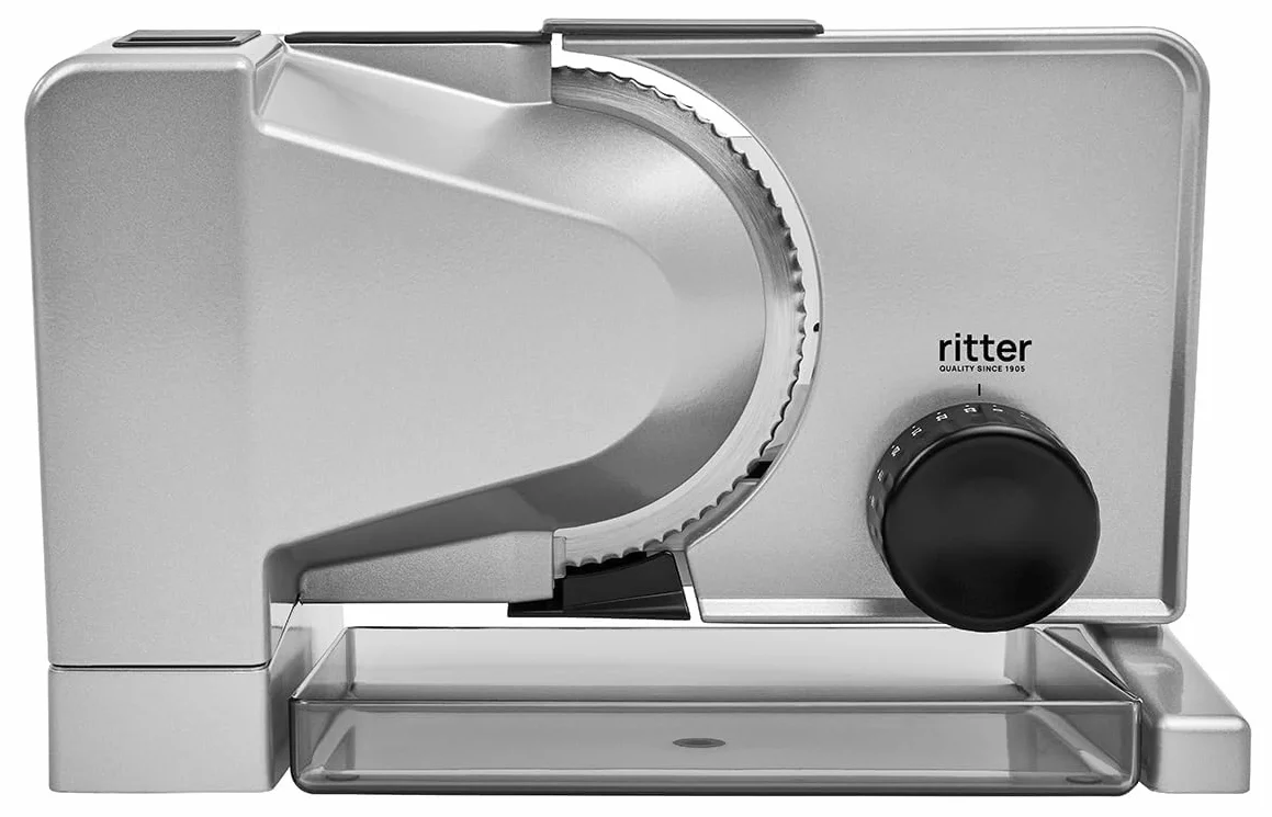 ritter serano 5 elektryczna krajalnica do chleba, wędlin i sera, całość z metalu, Made in Germany