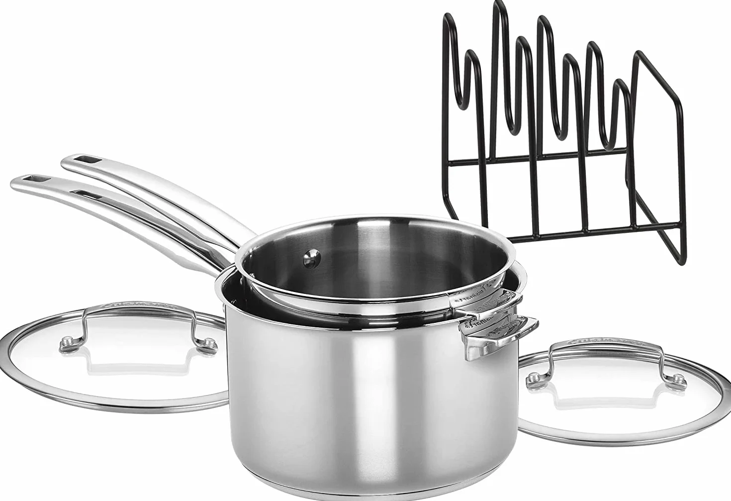 CUISINART N9119-5 SmartNest zestaw garnków ze stali nierdzewnej, 5-częściowy