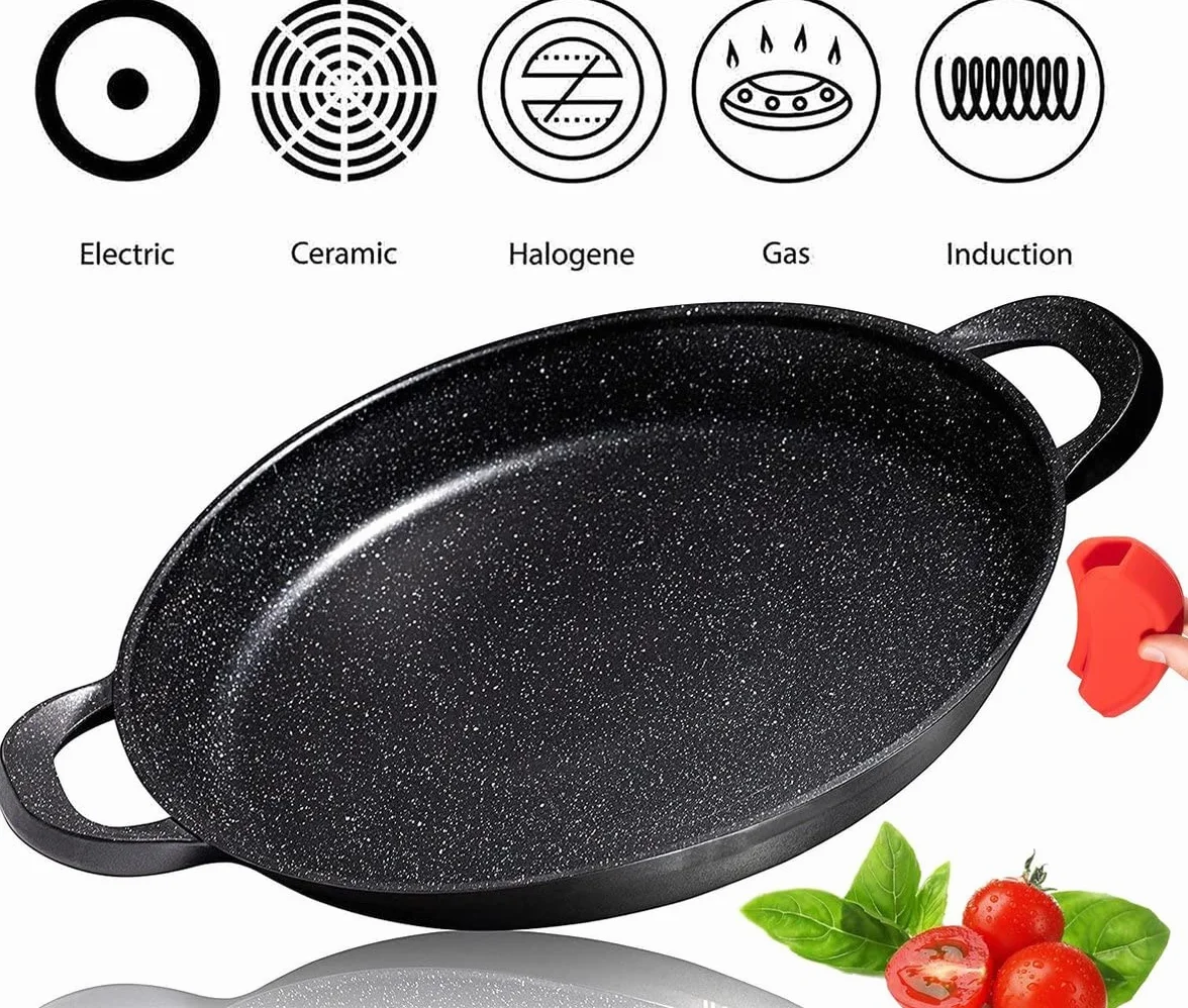 Patelnia Paella 36 cm GREBLON powłoka marmurowa nieprzywierająca do indukcji