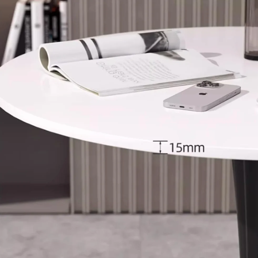 Nowoczesny okrągły stół jadalny 50/60/70/80/90 cm biały MDF Top Design cokół mały stół kuchenny i jadalnia stylowe meble do salonu