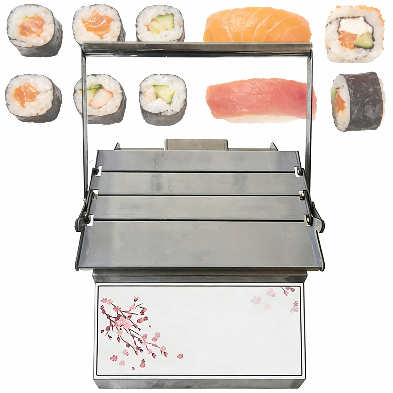 Maszyna do sushi, ręczna maszyna do zwijania sushi, wałek do sushi DIY do łatwego i wydajnego zwijania, wysoka wydajność produkcji, idealny do użytku domowego lub profesjonalnego
