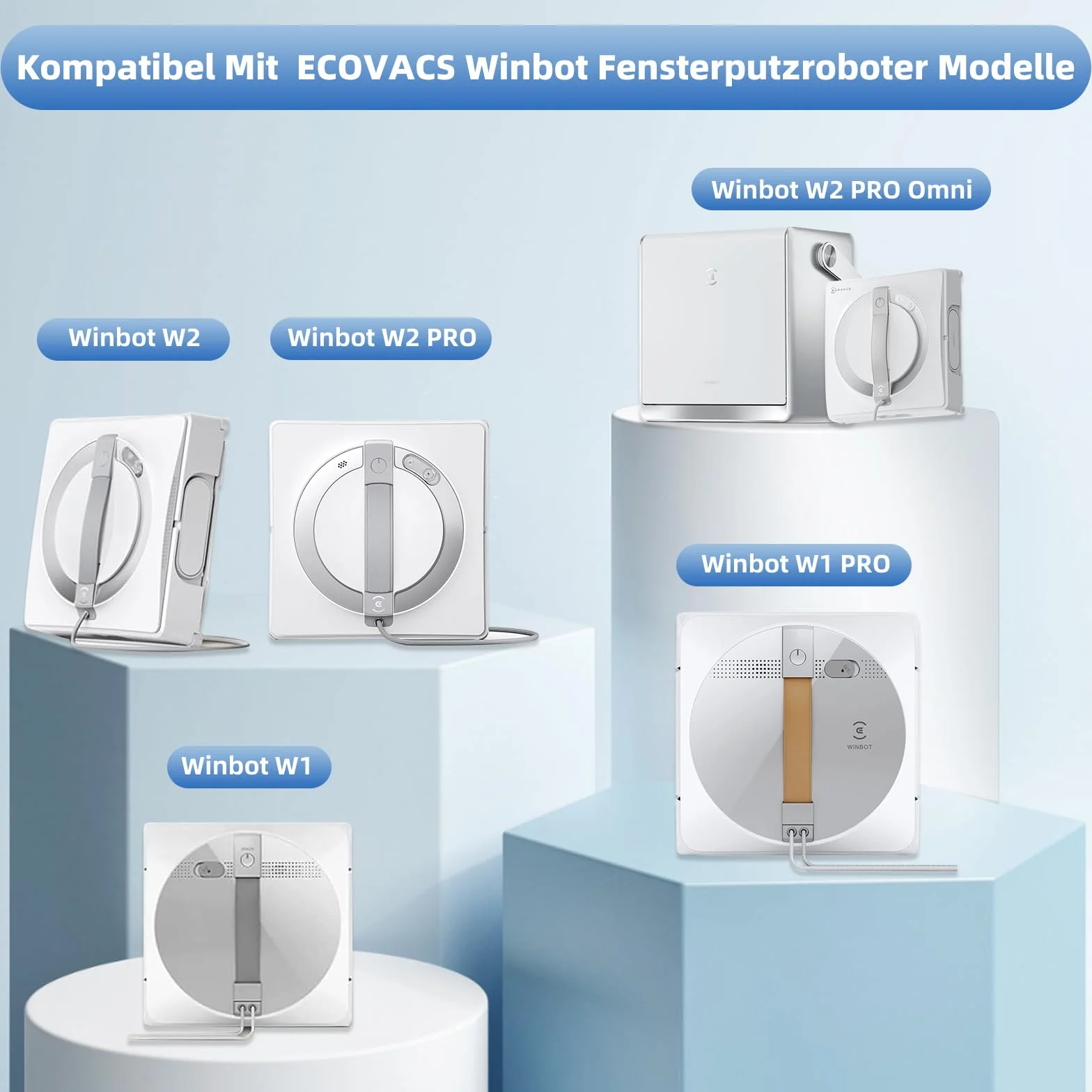 16 sztuk ściereczek do czyszczenia ECOVACS Winbot W2 PRO Omni / W2 PRO / W2 / W1 PRO / W1 PRO / W1 robot do mycia okien, zmywalna podkładka do czyszczenia okien, akcesoria