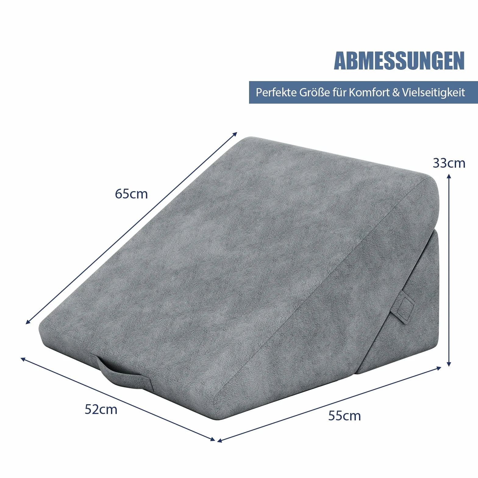 COSTWAY Poduszka klinowa z pianki memory foam, ergonomiczna do czytania i na nogi