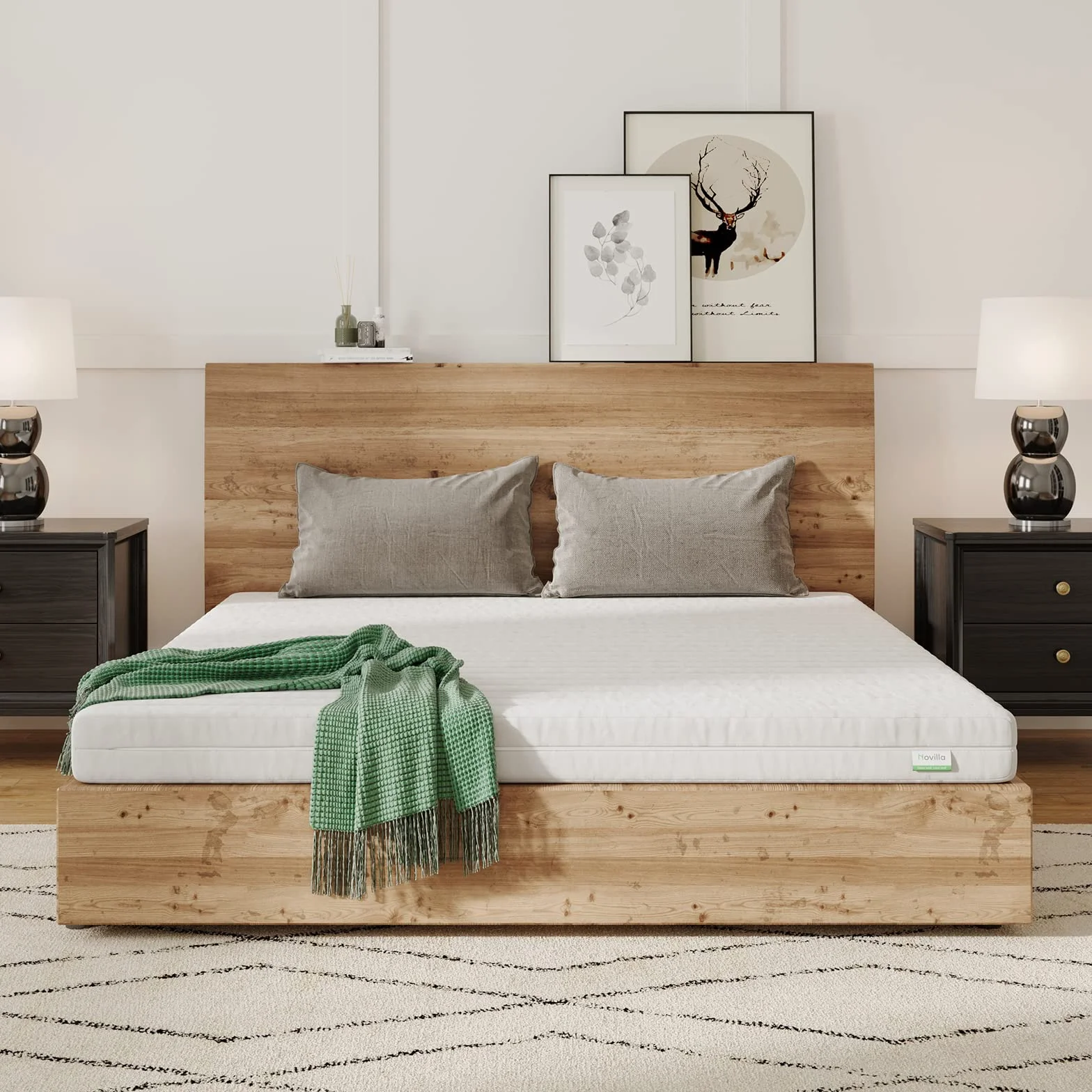 Novilla Materac 140 x 200 cm, materac podwójny o wysokości 14 cm, z zimnej pianki, 7-strefowy komfortu i miękkiej pianki, przyjazny dla skóry, wysoka oddychalność i chłód