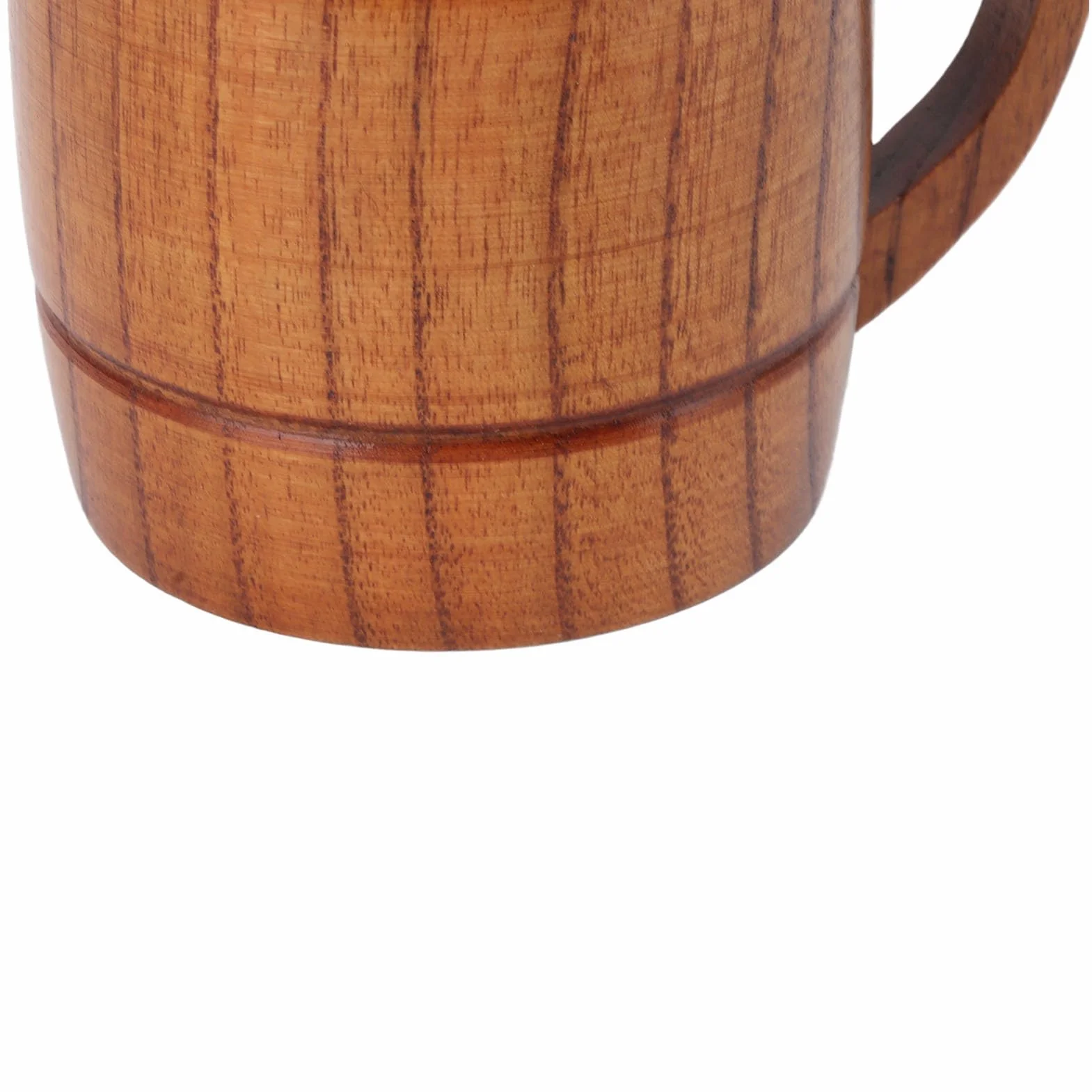 Ejoyous Drewniany Kubek z Piwa 300 Ml z Uchwytem