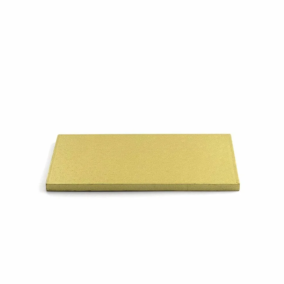 Decora, 0931377 Sztywny prostokątny podkład na tort, złoty kolor, podwójnie powlekany aluminium, wytrzymały i wytrzymały, idealny do prezentacji ciast, 60 x 40 x wys. 1,2 cm