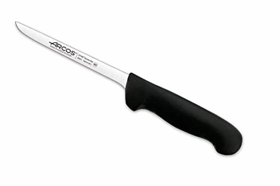 Arcos 294125 seria 2900-boning nóż nóż nitrm 160 mm (6,30 cala) - uchwyt polipropylenowy czarny kolor, 18/8 stal nierdzewna