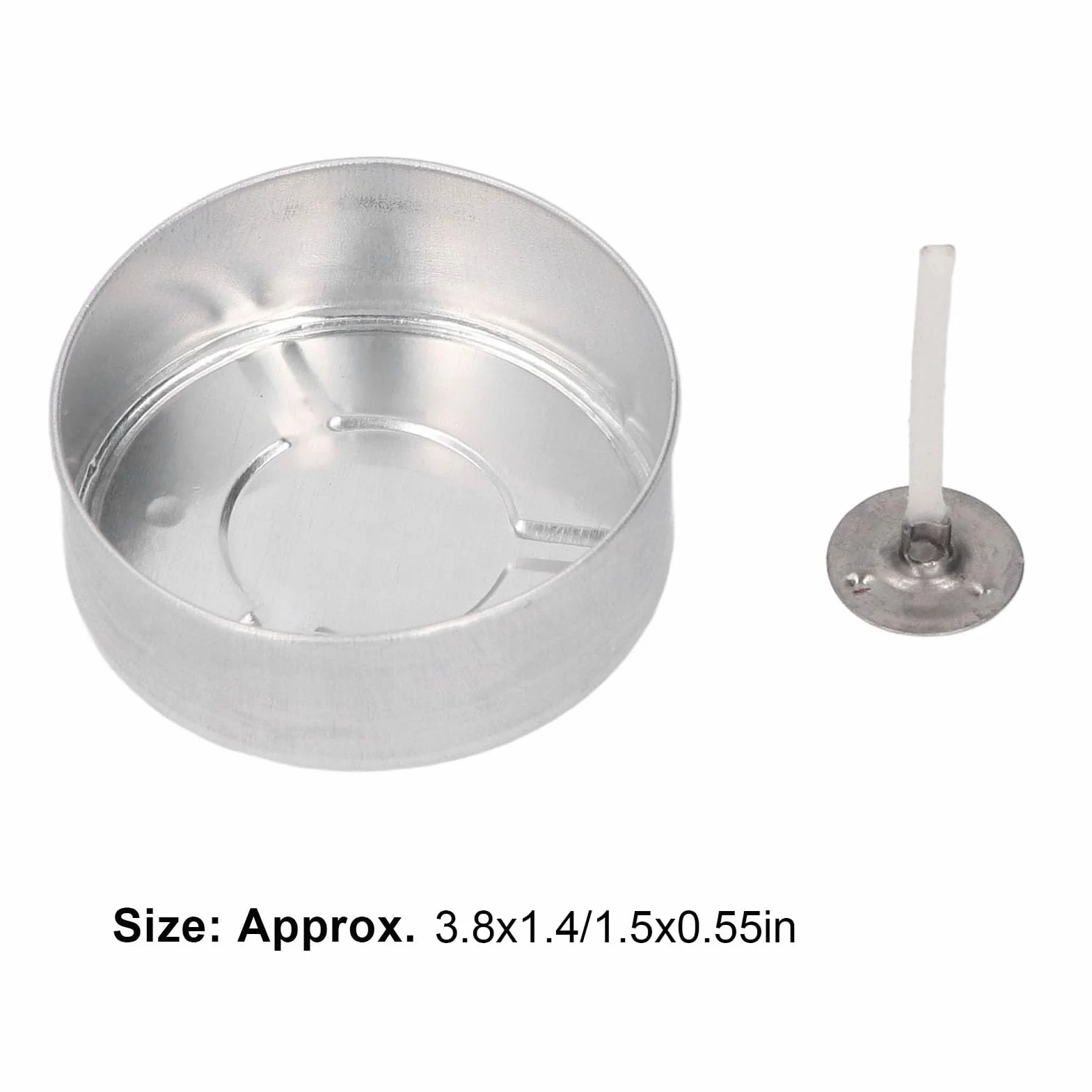 100 szt. Aluminiowych Filiżanek na Podgrzewacze, Puste Pojemniki na Wosk do świec, Metalowe Puszki na Podgrzewacze ze 100 szt. Knotów świec, Puste Słoiki na świece Pojemniki na