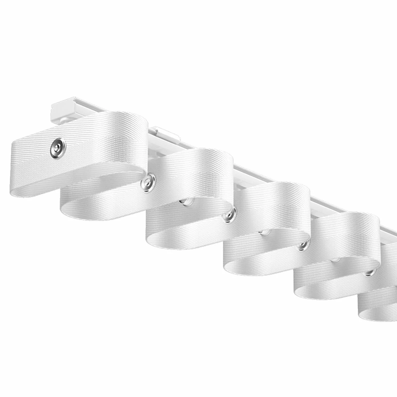 Heavy Du system szyn ze stopu aluminium, 1,8 m, szyna z falą wodną, do pojedynczego otworu, pogrubiony, montowany na suficie, biały, 1,8 m