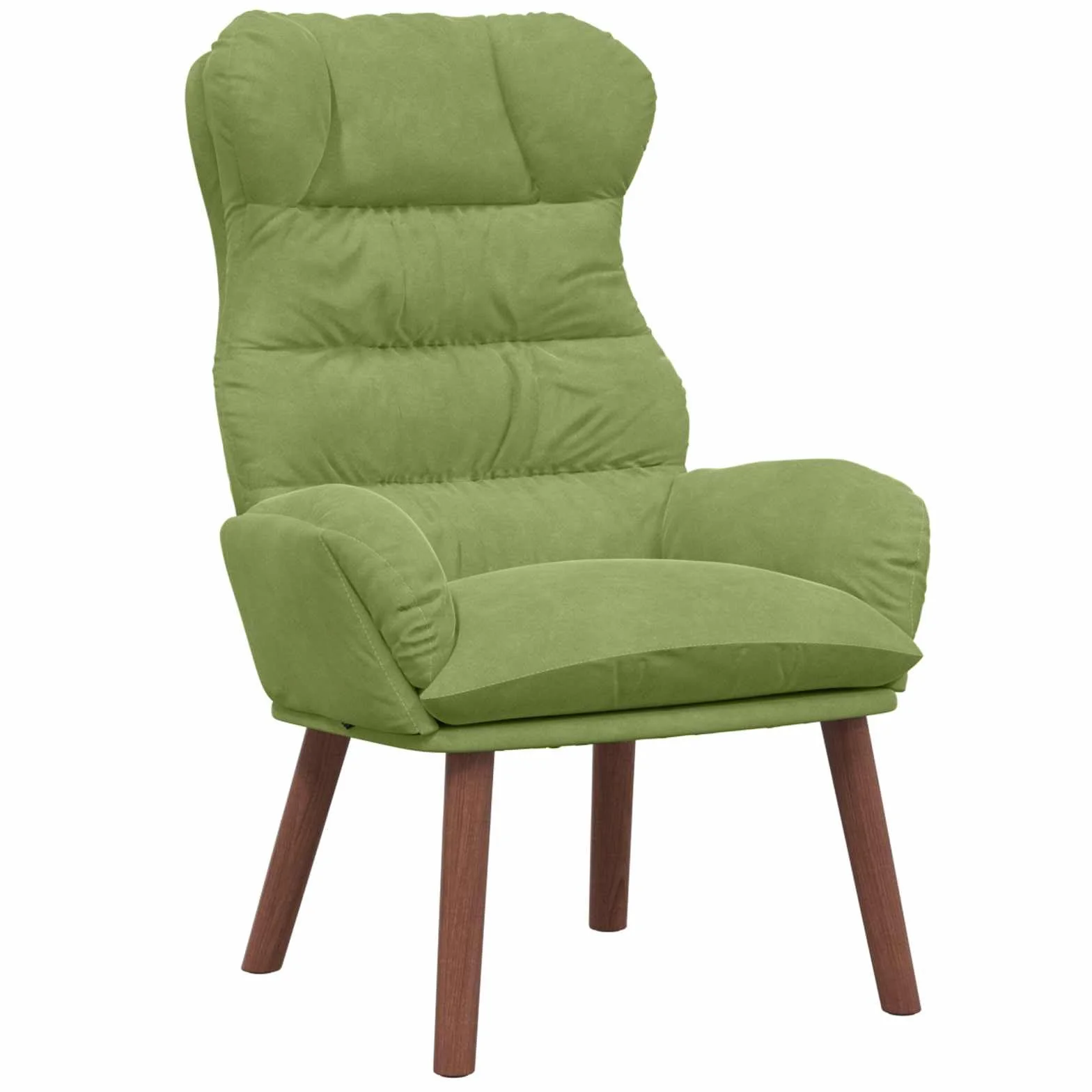 vidaXL fotel Jasnozielony 69 x 74 x 93 cm Aksamit | Stworzony dla Twojego komfortu podczas relaksu, Zrobiony z tkaniny i drewna wysokiej jakości, które przetrwają lata,