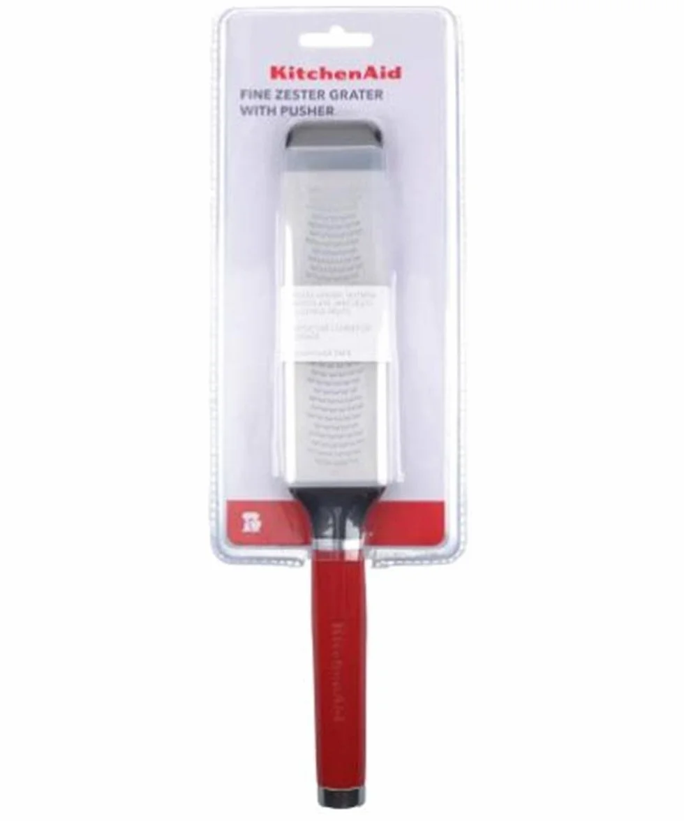 KitchenAid Wytrawiana Dwustronna Tarka do Sera, Małe Otwory, Stal Nierdzewna - Kolor Empire Red