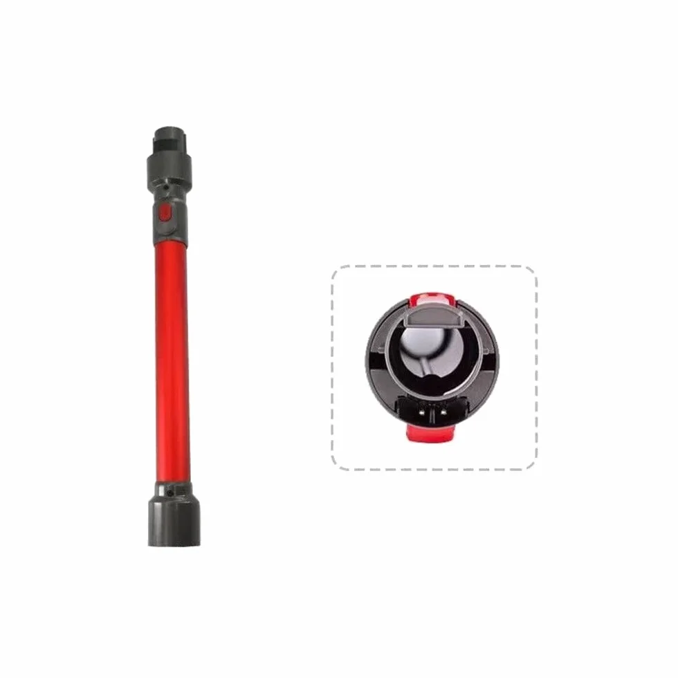 Trade-Shop Rura teleskopowa/rura ssąca zamiennik do odkurzacza Dyson V7 V8 V10 V11 V15 odkurzacz akumulatorowy odkurzacz ręczny zastępuje 967477-03 / czerwony, długość 45-70 cm