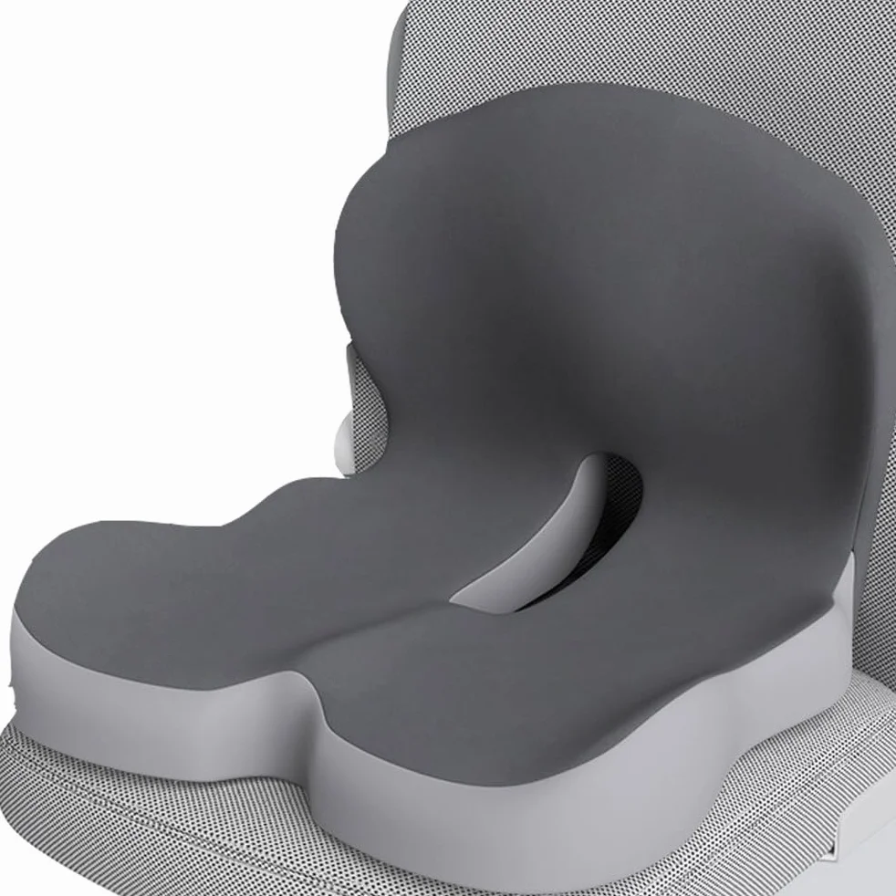 Ergonomiczna poduszka do siedzenia z pianki z pamięcią kształtu na fotel samochodowy i biurowy, poduszka podtrzymująca plecy dla łagodzenia bólu kości ogonowej, wygodna i wspierająca konstrukcja