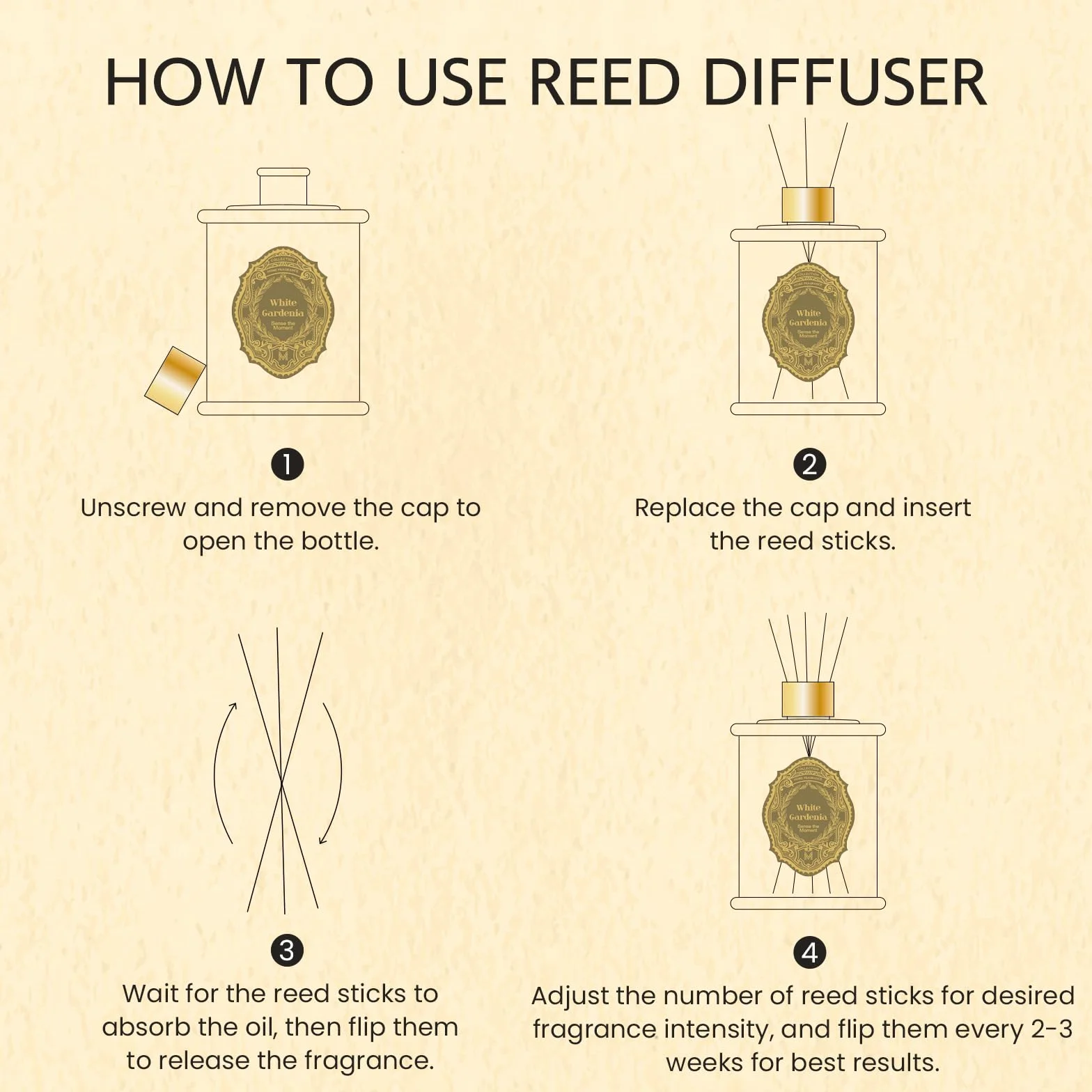 M&SENSE 8.4 oz Large Reed Diffuser For Home | Eucalyptus Mint Scent Oil Diffuser with Sticks | Bedroom Bathroom Living Room Decor