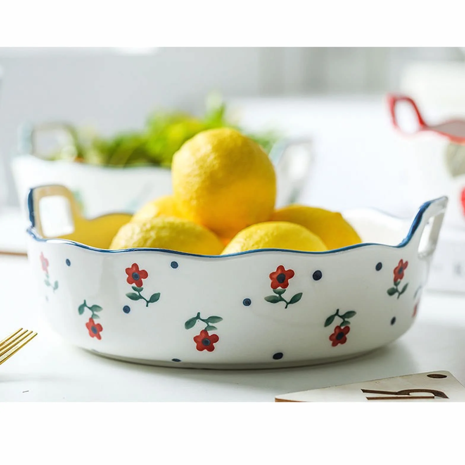 Naczynie do pieczenia śliczne danie do pieczenia pieczony talerz ryżowy binauralna ceramiczna głęboka patelnia do pieczenia japoński styl domowa blacha do pieczenia miska piekarnik patelnie do lasagne