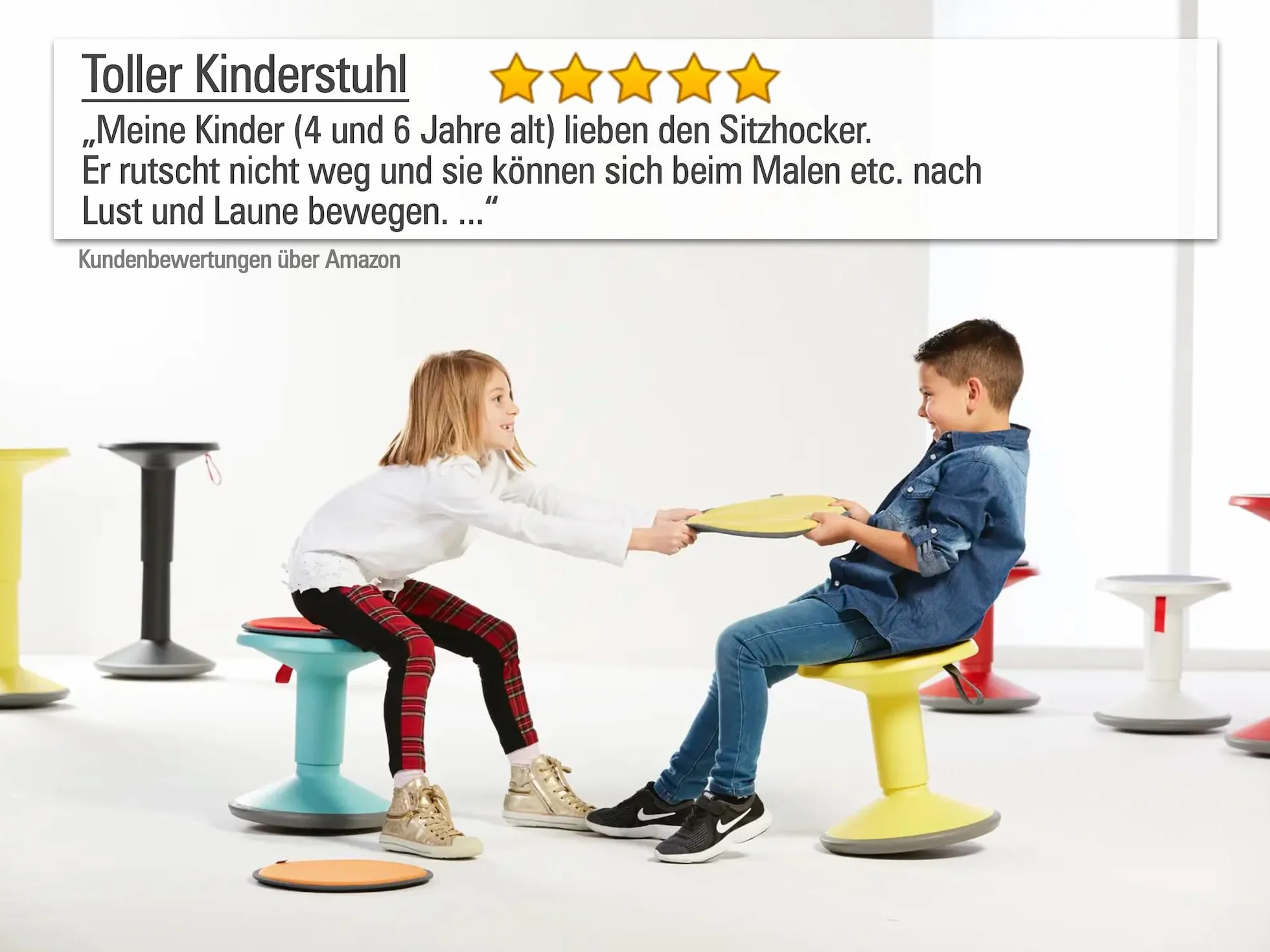 Interstuhl UPis1 - Ergonomiczny stołek z efektem przechylania - dla prostych pleców, wyprodukowany w Niemczech z 10-letnią gwarancją