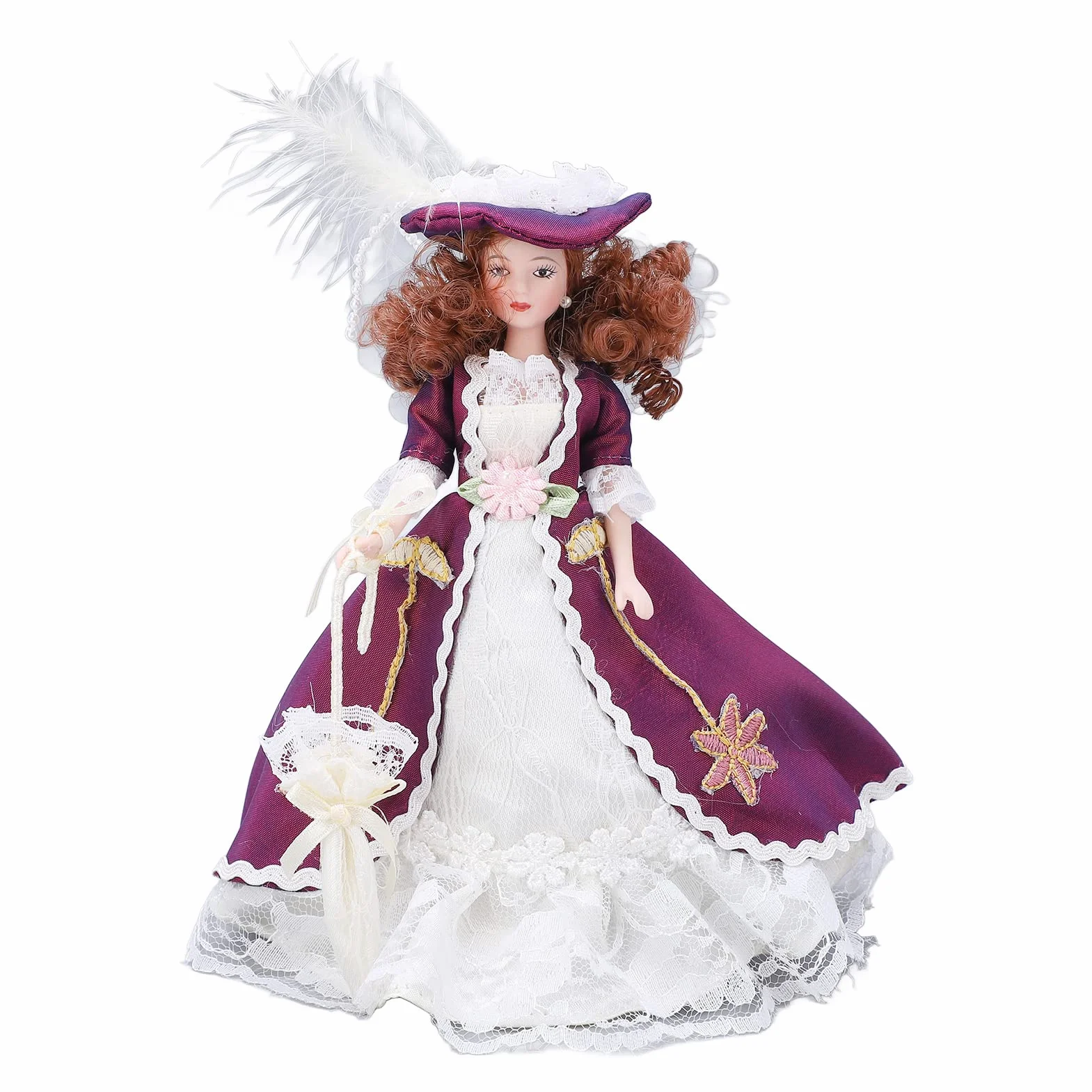Miniaturowe Porcelanowe Ludziki, Lalka Ceramiczna z Ruchomymi Kończynami do Dekoracji Domku dla Lalek, Idealny Prezent dla Kolekcjonerów Lalek i Wystrój Domu