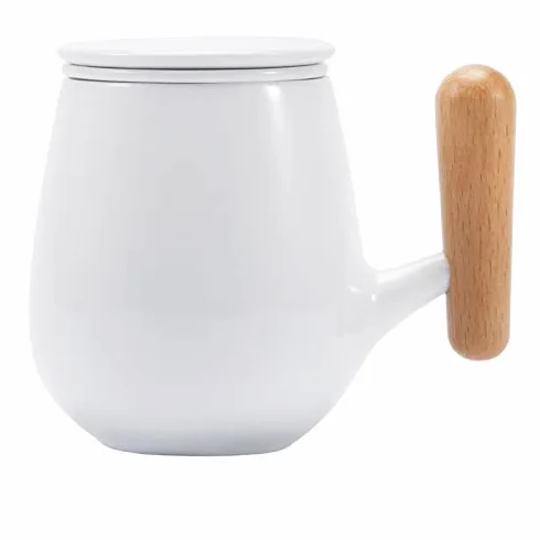 Kubki do kawy Kubek Uchwyt z filtrem Kreatywny Prosty dom Biuro Herbata Home Tea Home Oolong Herbata Solidna kość Chiny Filiżanki Herbata Kubek Mleko Kawa, Kubek Prezent