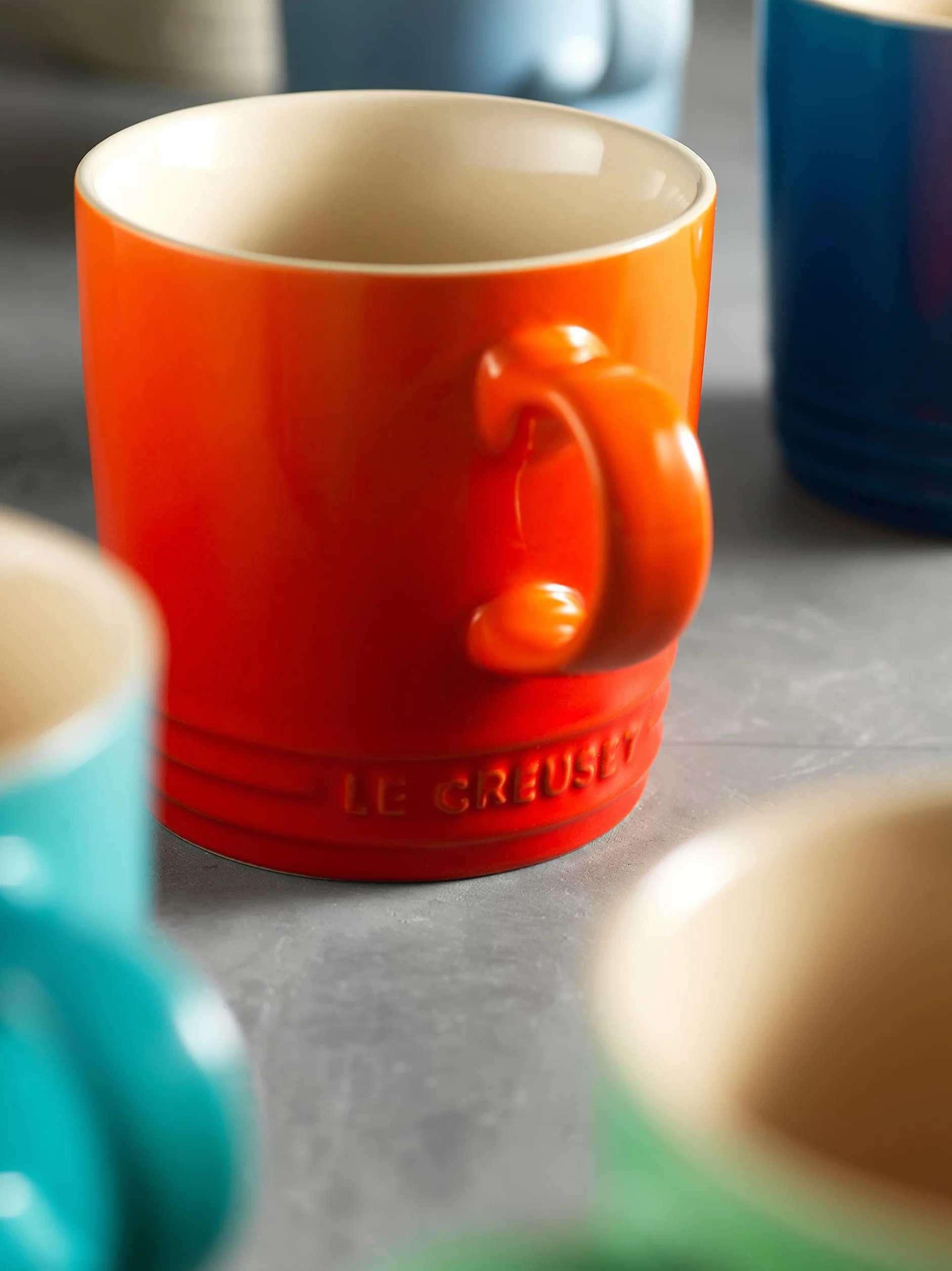 Le Creuset Kubek z kamieniami, 4-częściowy zestaw, po 350 ml, czerwony piecyk