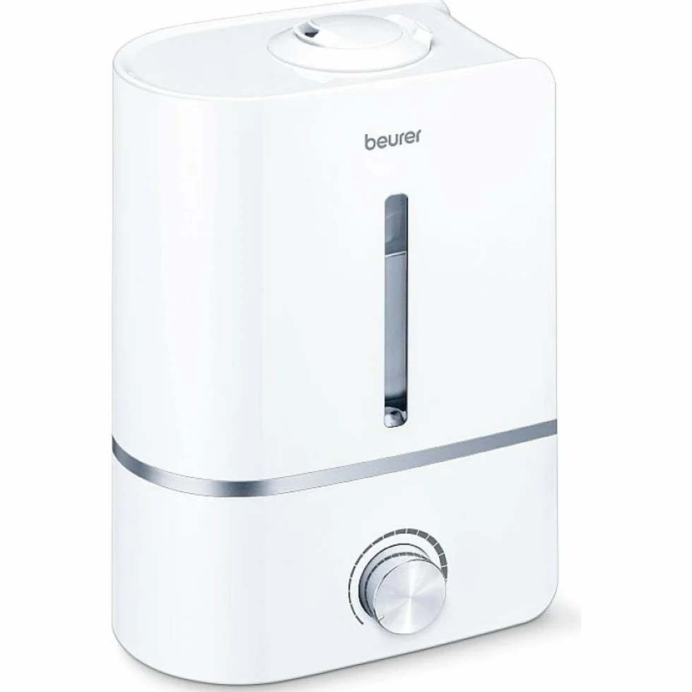 Beurer LB 45 nawilżacz powietrza z ultradźwiękową mgłą do nawilżania powietrza w pomieszczeniu, z funkcją aromatu, do pomieszczeń do 30 m², cichy, biały/bogaty ogród