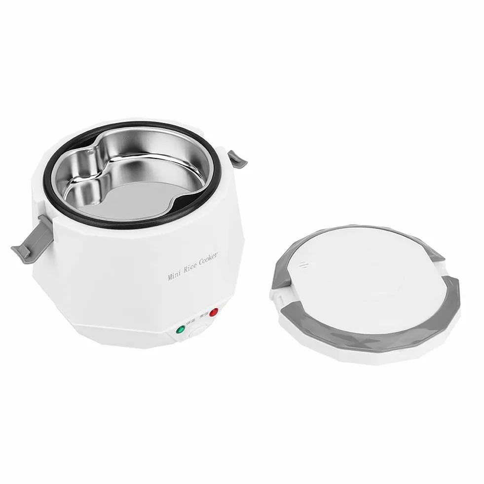 Mini Urządzenie do Gotowania Ryżu, 12 V 1,6 L 2-3 Osoby Przenośne Urządzenie do Gotowania Ryżu Podróżne Samochodowe Urządzenie do Gotowania Ryżu Elektryczne Naczynie do Gotowania