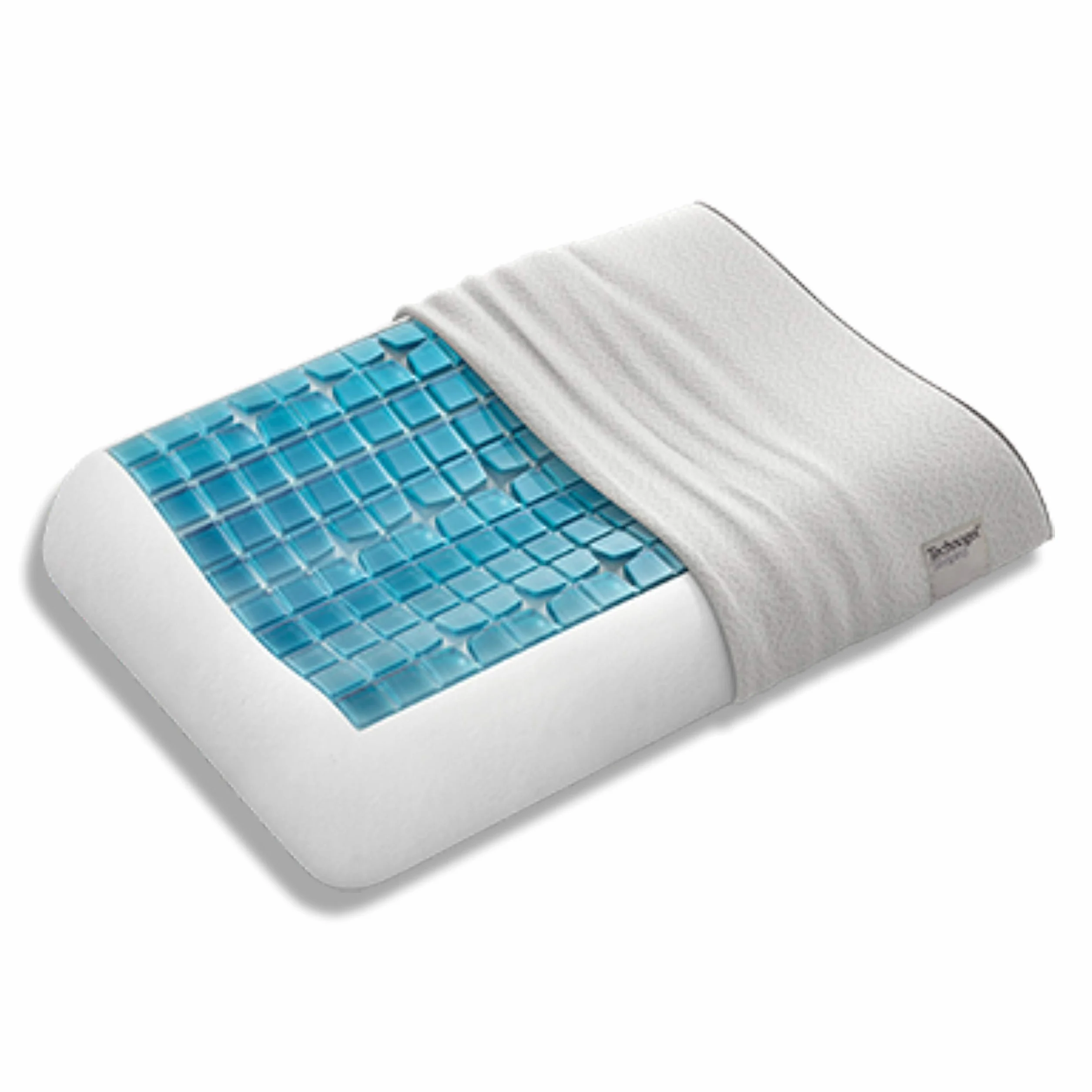 Technogel® Anatomic ortopedyczna poduszka podpierająca kark – opatentowana, nie zawiera substancji szkodliwych i certyfikowana – poduszka żelowa HWS dla osób śpiących na plecach i na boku, w zestawie