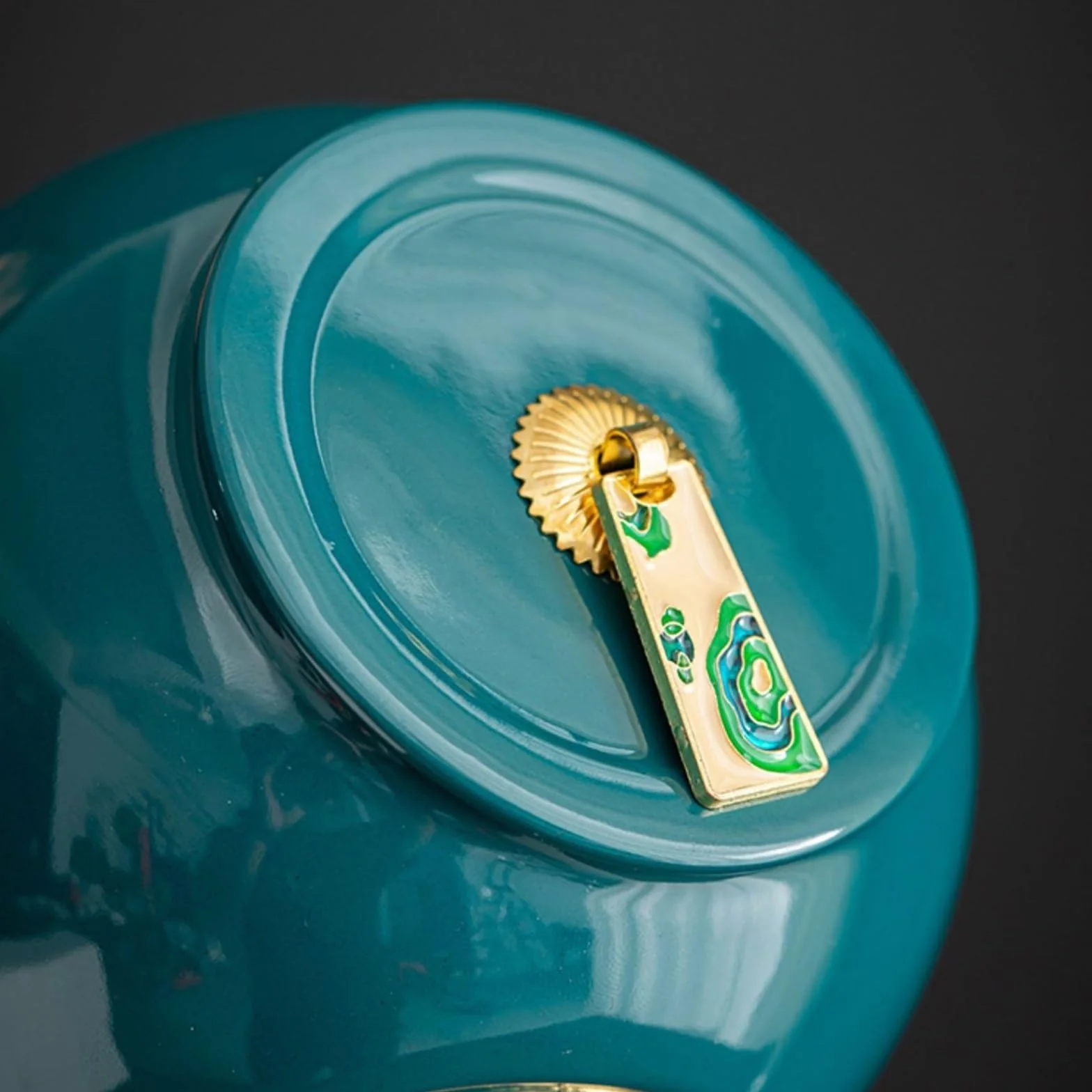 Ceramiczna puszka na herbatę, hermetyczny słoik do przechowywania, ceramiczny uszczelniony słoik duży słoik do przechowywania w gospodarstwie domowym Herbata luzem liściasta Kreatywny magazyn chińskie