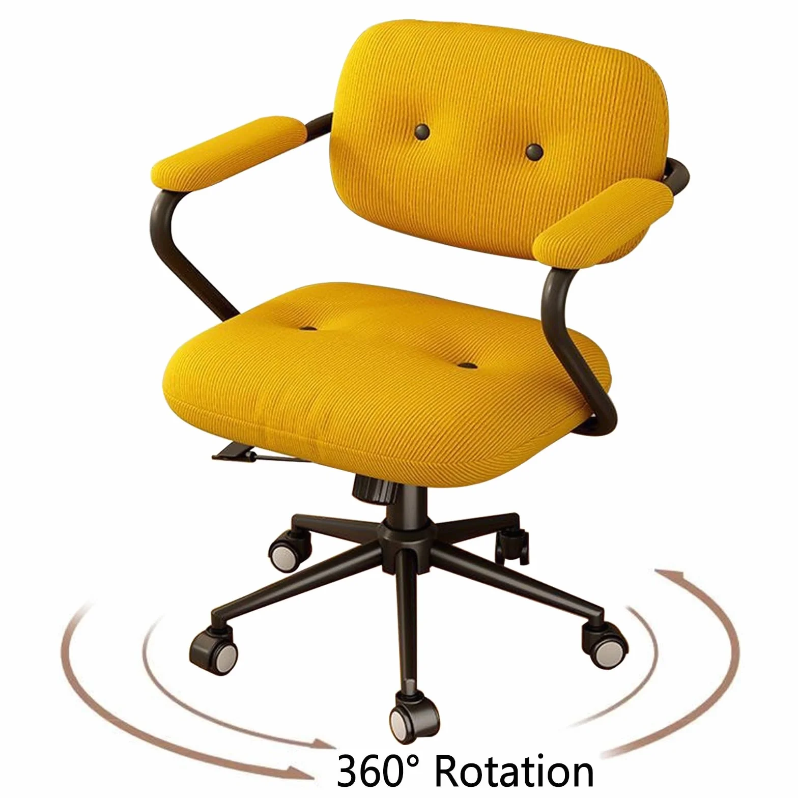 Ergonomiczne, regulowane krzesło biurowe do domu, wygodne, krzesło do gier komputerowych z tapicerowanym siedziskiem, małe krzesło biurkowe do nauki, czytania, odpowiednie do domowego biura, gier,