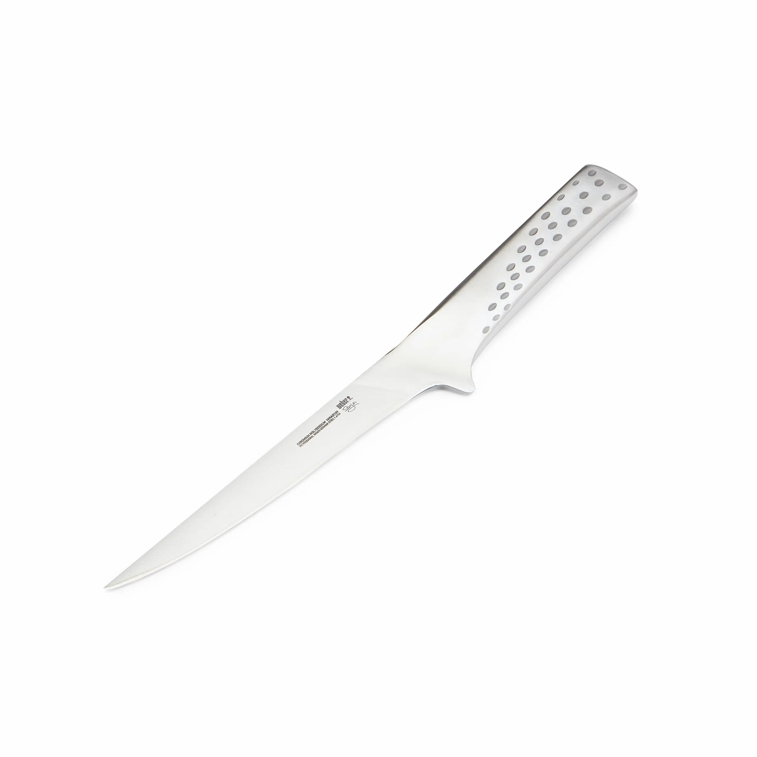 Weber Deluxe Nóż do filetowania (ostrze 16 cm), idealny do mięsa i filetowania ryb, z wysokiej jakości niemieckiej stali nierdzewnej, dodatkowo naostrzony, ergonomiczna rękojeść - Srebrny (17067)
