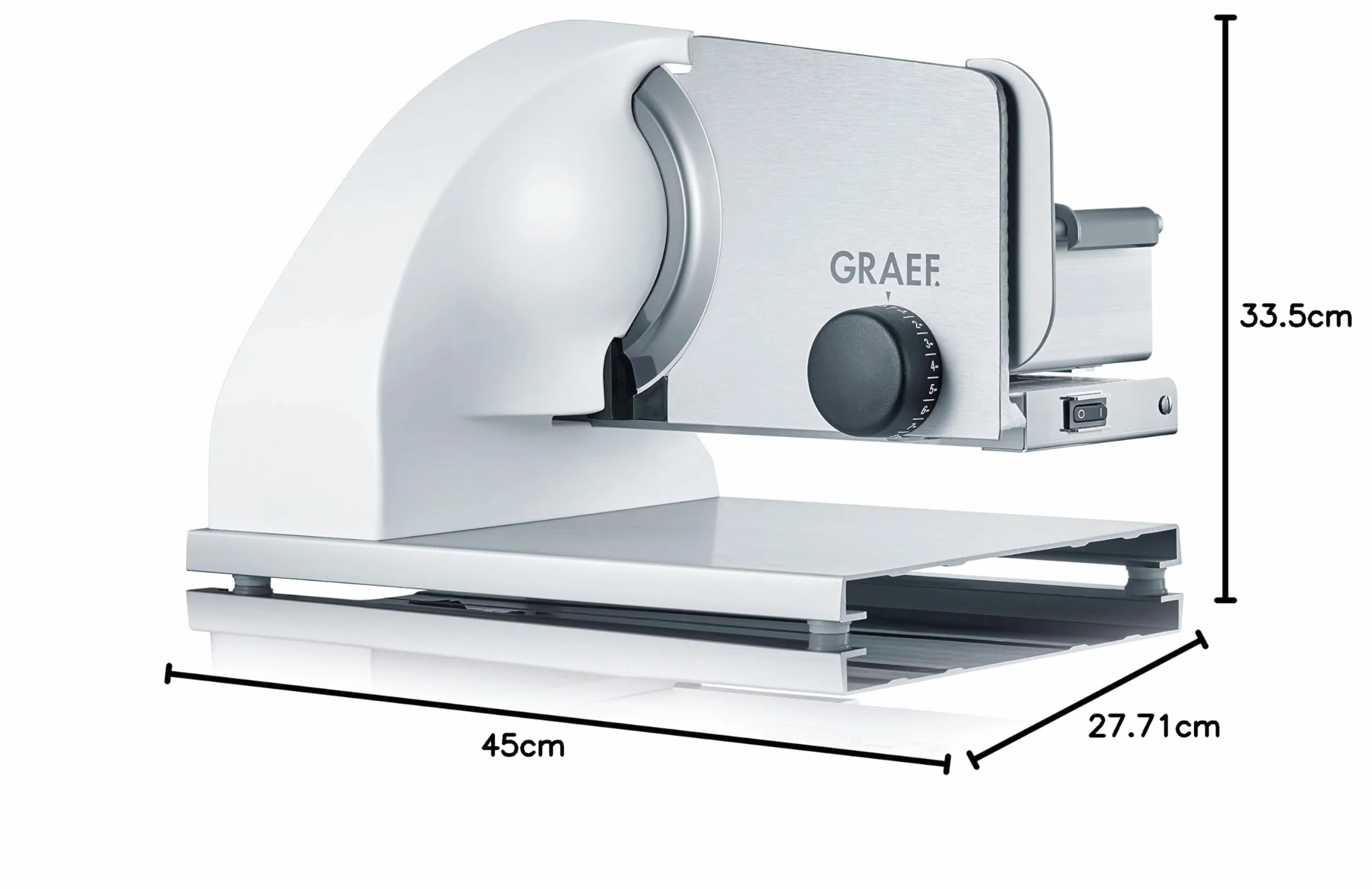 Graef SKS901EU krajalnica uniwersalna, aluminium eloksalowane/białe