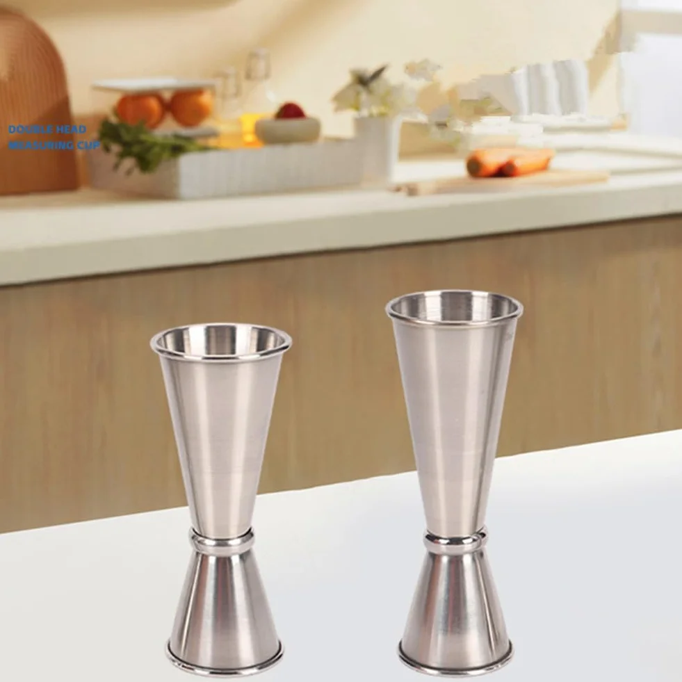 Kubek miarowy do koktajli ze stali nierdzewnej – 2 cl i 4 cl miarka barmańska – nalewak do alkoholu – kubek do miksowania – dozownik – akcesoria barowe – od HSYTEK