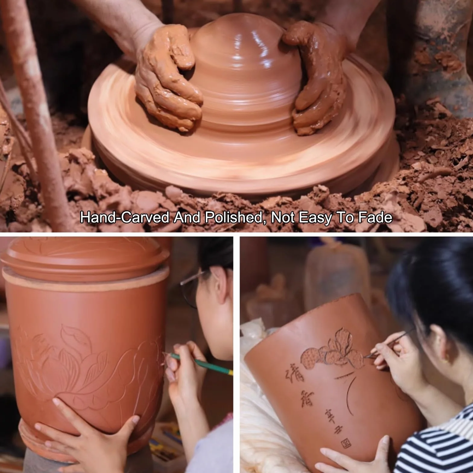 Ceramiczny zbiornik ryżu, Zamknięty ceramiczny słoik na ryż z pokrywką, dozownik ziarna na fasolę kukurydzę pszenica płatki owsiane 34x25cm(10kg)