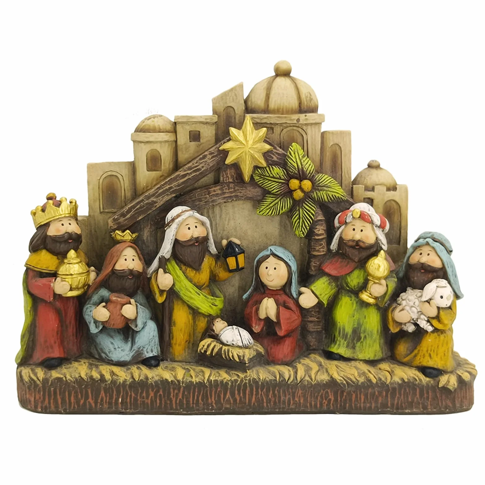 Figurki do szopki,figurki do szopki Klasyczne figurki z żywicy Dekoracja | Figurki do szopki Znakomity do szafki nocnej na biurko