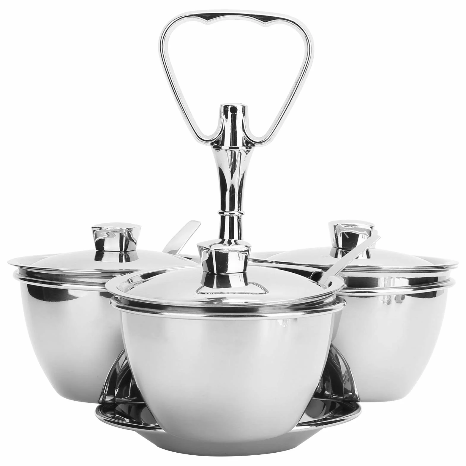 Obrotowy stojak na przyprawy, wykwintne rzemiosło stabilna podstawa mocny zestaw garnków do przypraw organizer na przyprawy dla kucharza na bar(J13390(3) Rotating seasoning pot three-piece set)