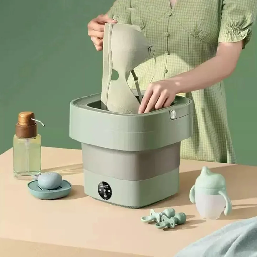 Przenośna Mini Pralka, Mała Podkładka Podróżna, Pojemność 15 L, Zestaw Cykli Prania I Opróżniania, Składana Pralka Do Ubrań(15L/3.96GAL)