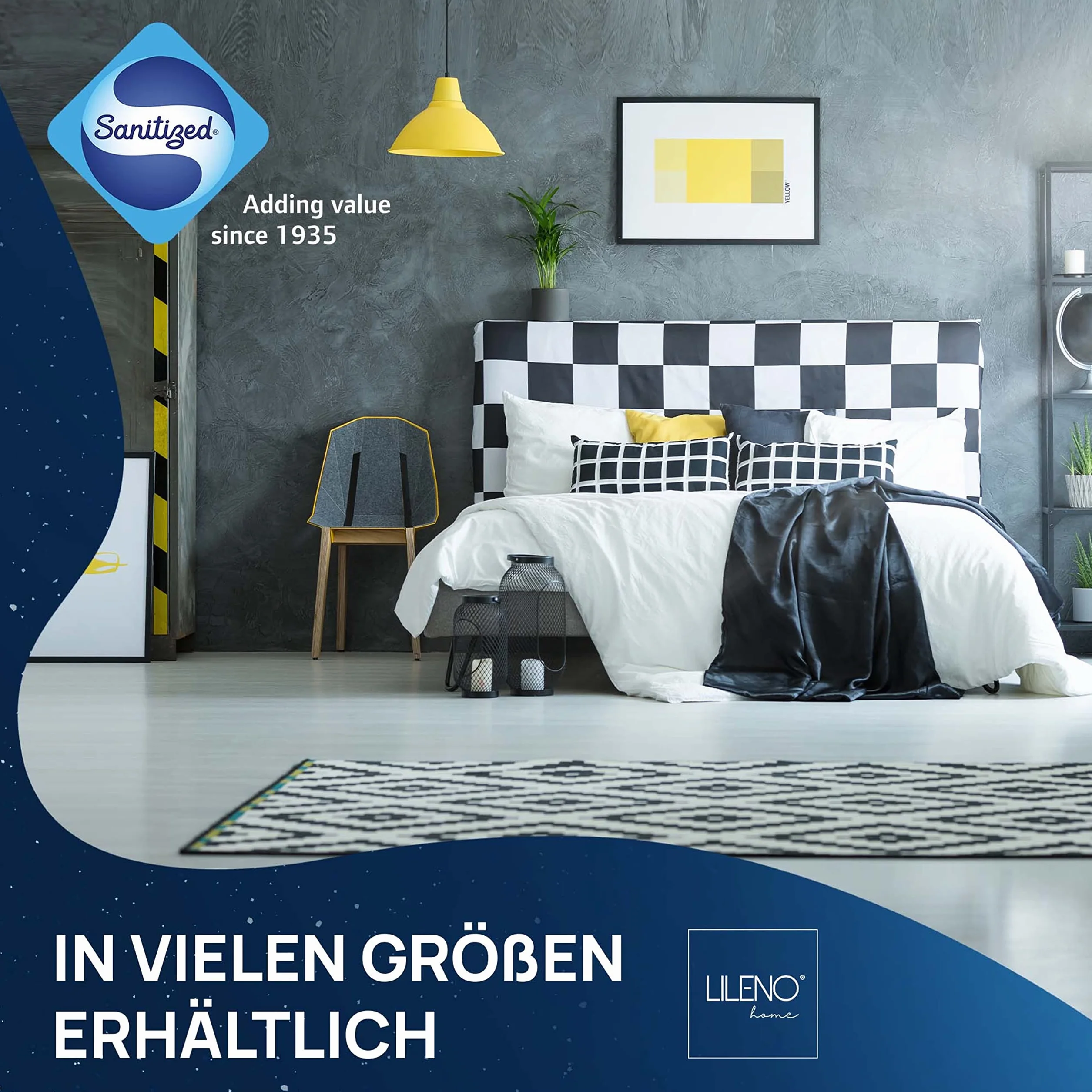 LILENO HOME Poduszka 80x80 Zestaw 2 szt. Antybakteryjna Odporna na Gotowanie 95°C Dla Alergików