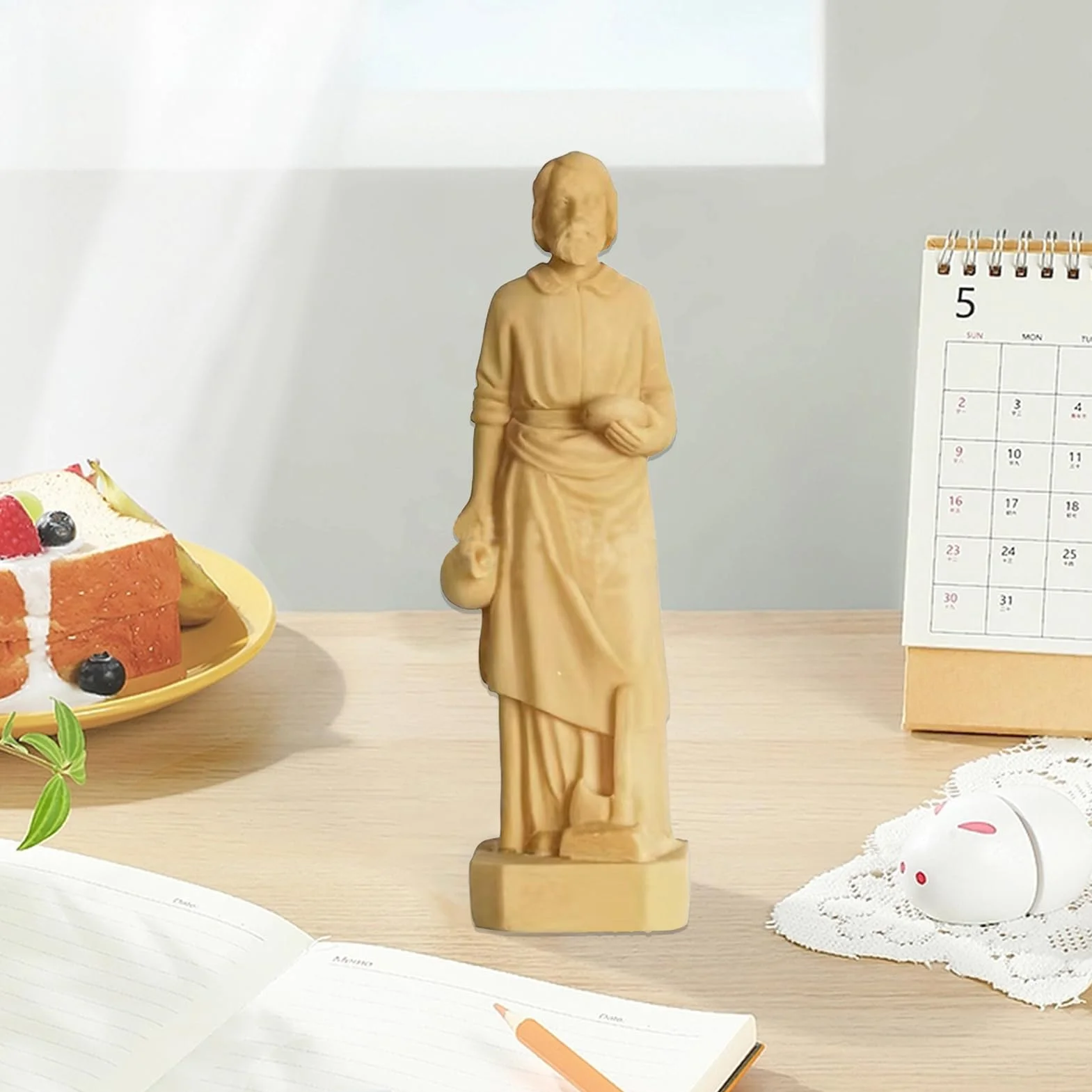 Ręcznie malowana figurka św. Józefa z żywicy, dekoracja religijna do domu