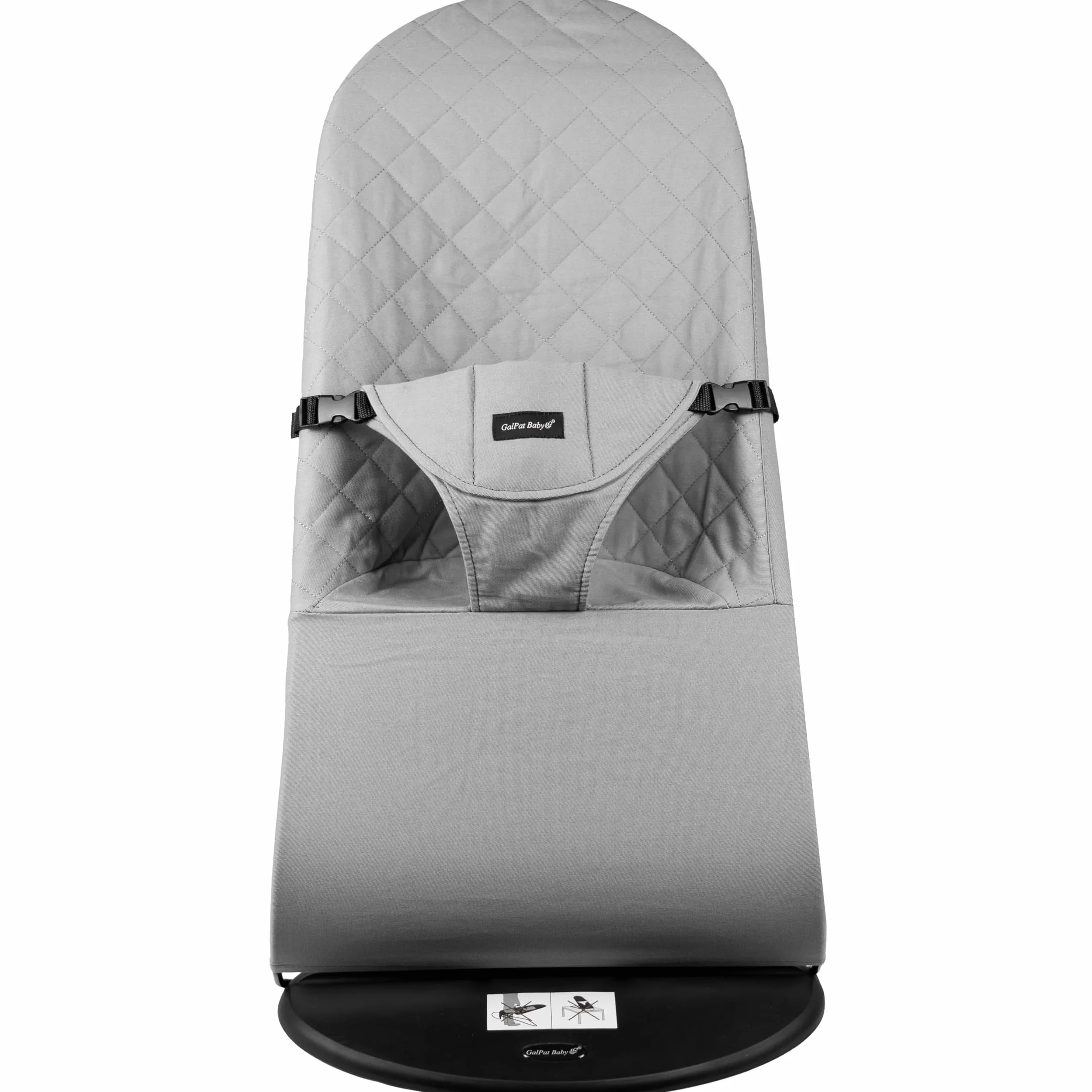 GalPat Baby Pokrowiec hamakowy kompatybilny Babybjorn i GalPat Baby - składany fotel hamak - 100% naturalna bawełna antyalergiczna - kolor szary