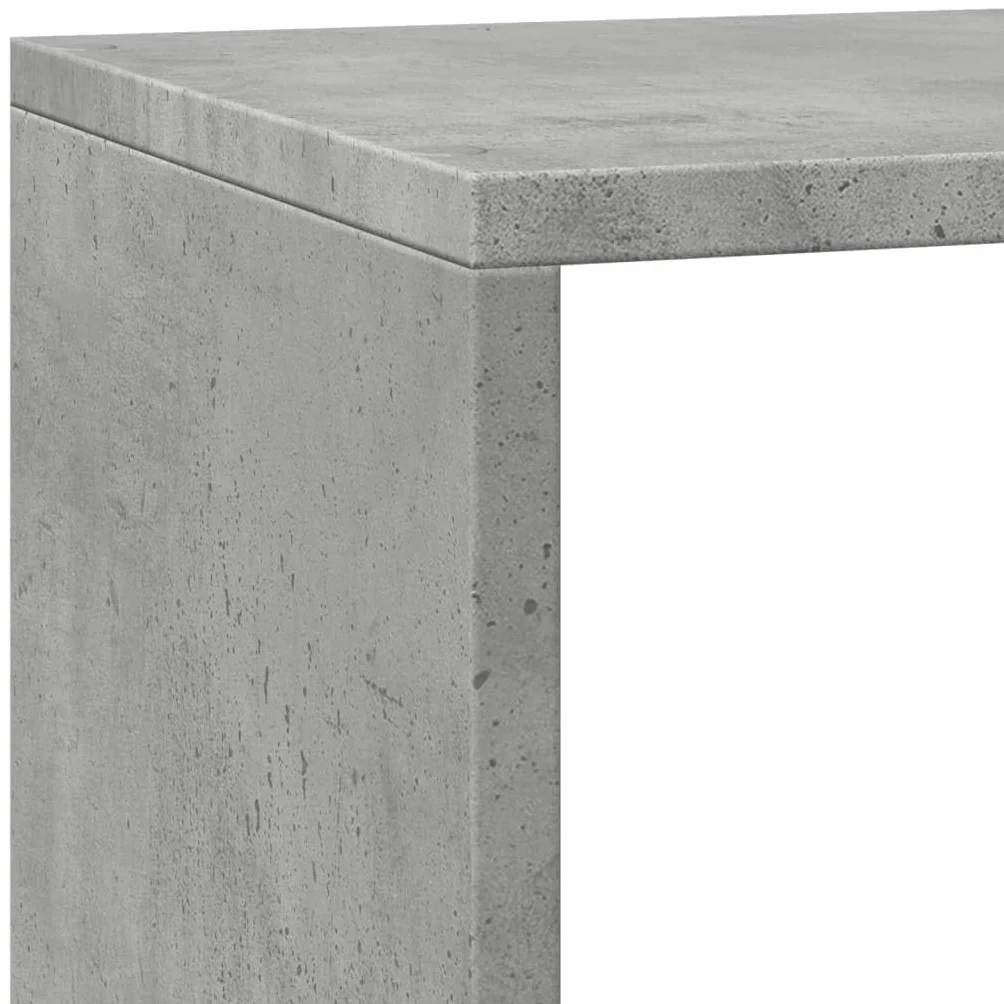 Regał na książki 3 stopnie szary betonowy 137,5 x 29 x 103,5 cm | 9 przegródek na kostkę, materiał drewnopochodny, łatwy w pielęgnacji, może służyć jako ścianka działowa
