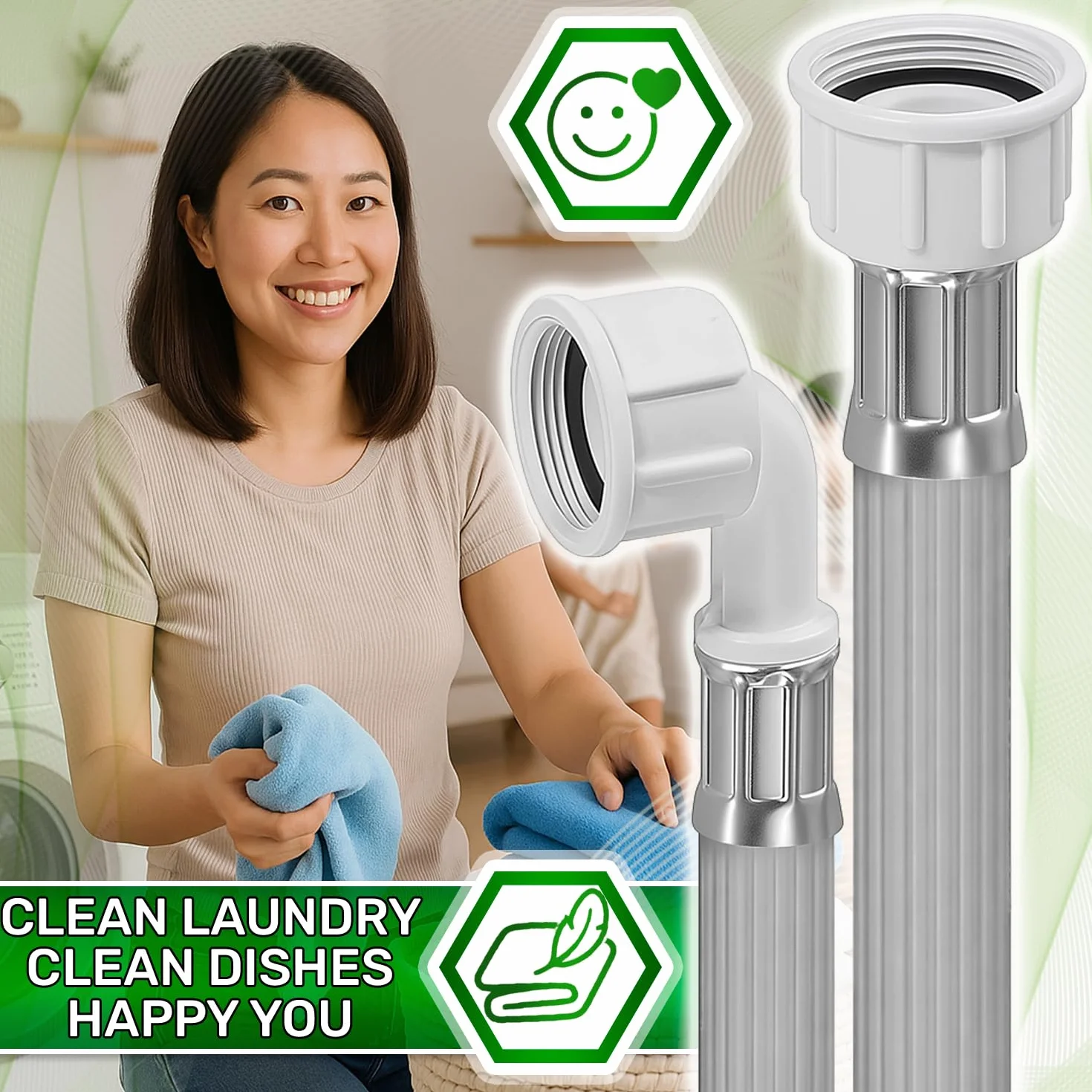 Wąż do pralki i zmywarki 3m do doprowadzania wody z zaworami Ø 3/4" Ciśnienie od 20 do 60 bar dla temperatur do 25°C - MADE IN ITALY - 5 lat - ONIX TECH