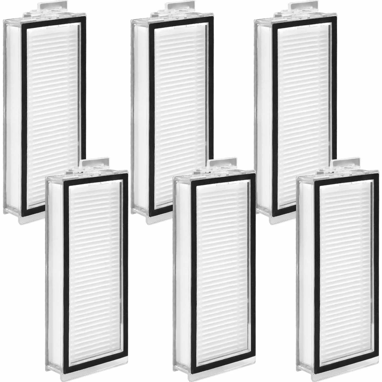 6 sztuk filtrów HEPA do Roborock Q5 Max+/Q7 Max/ Q7 Max+/ Q7 / Q7+/ Q8 Max / Q8 Max+/Q5 Pro / Q5 Pro + / T8 części zamienne, filtr nadający się do prania i wielokrotnego użytku, wydajny